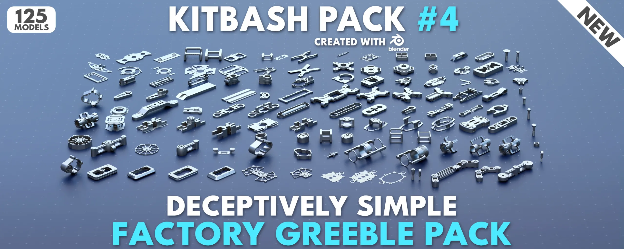 Factory Greeble Kitbash Pack #4 //125 Models