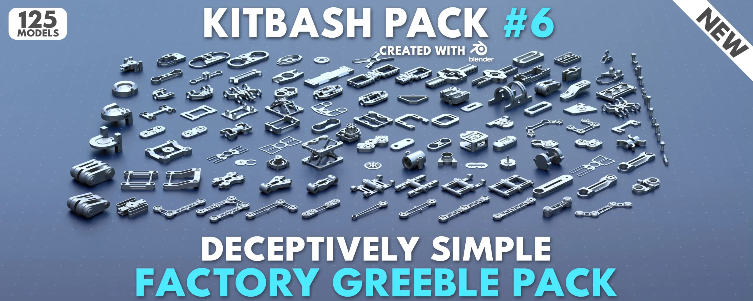 Factory Greeble Kitbash Pack #6 //125 Models