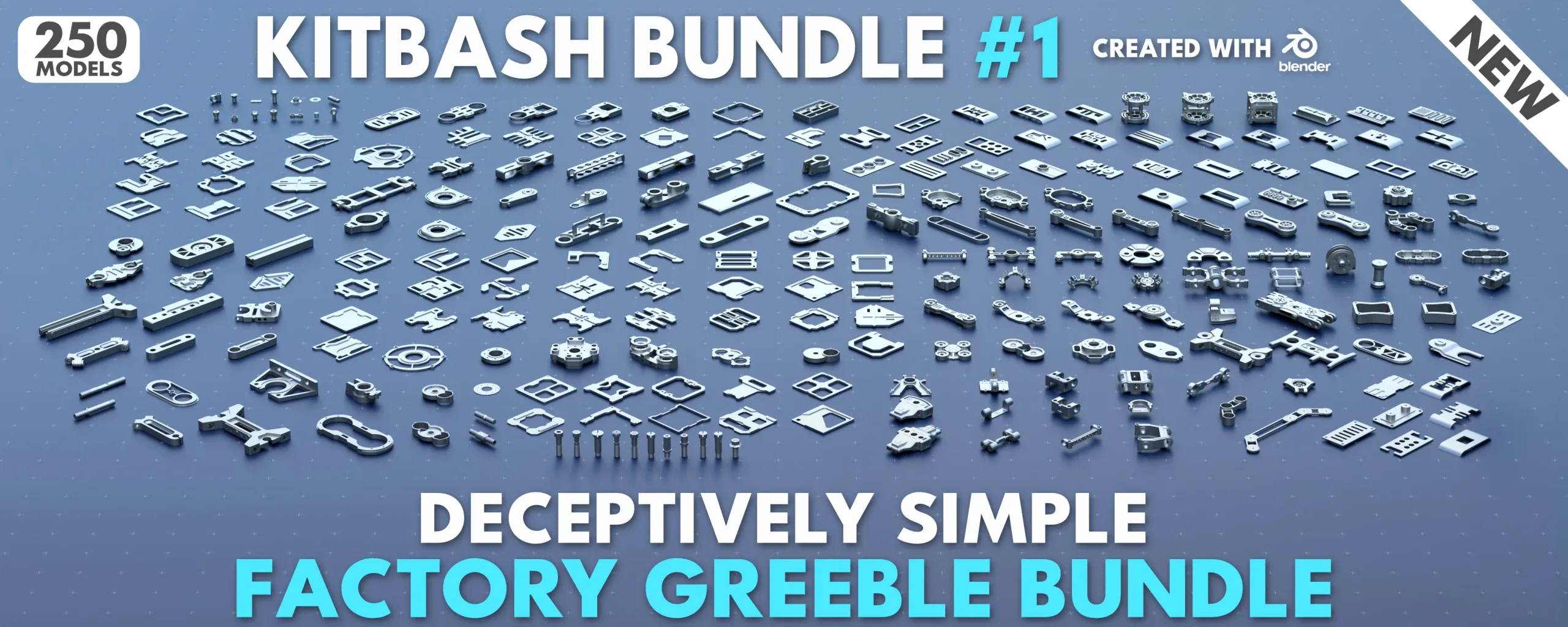 Factory Greeble Kitbash Bundle #1 //250 Models