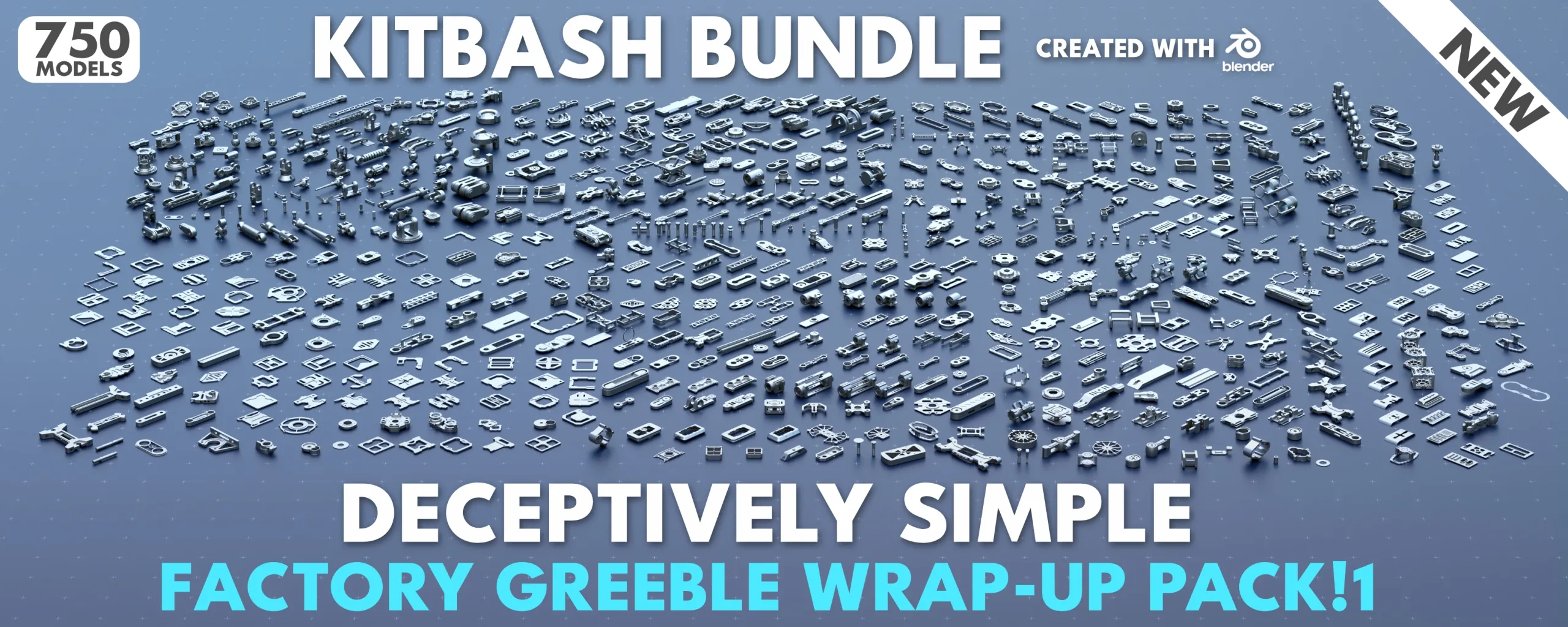 Factory Greeble Wrap-Up Kitbash Pack //750 Models