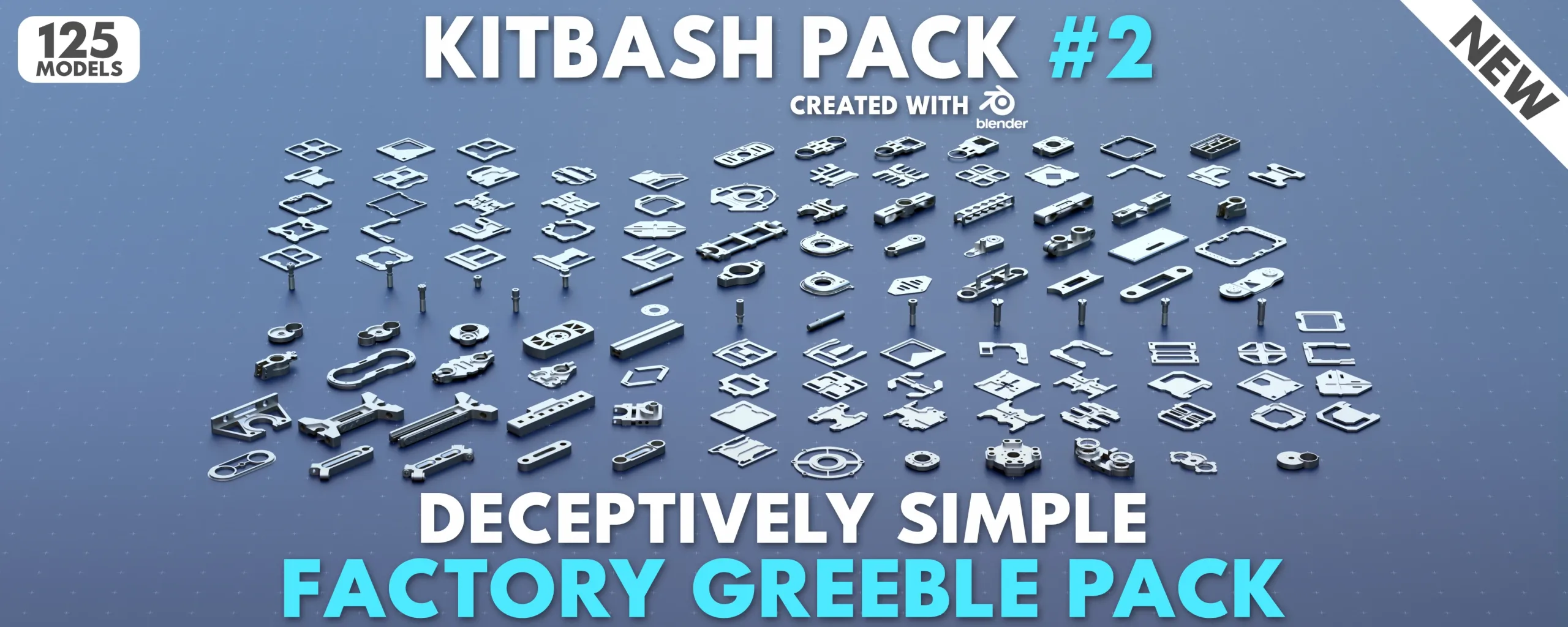 Factory Greeble Wrap-Up Kitbash Pack //750 Models