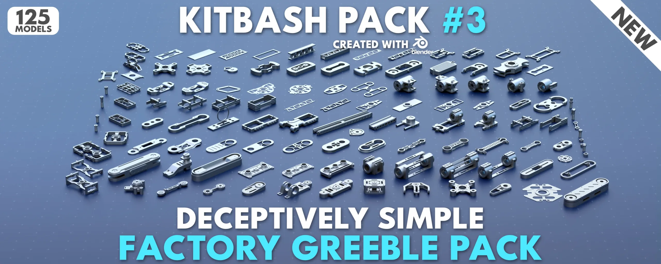 Factory Greeble Wrap-Up Kitbash Pack //750 Models