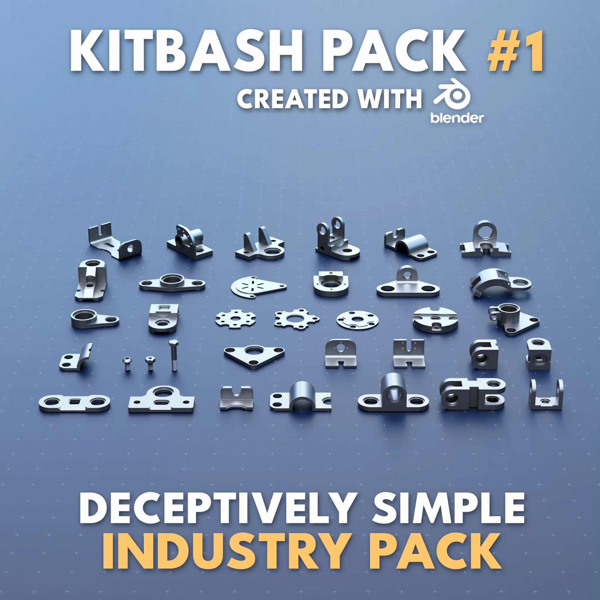 Mechanical Greeble Master Kitbash Pack //1200 Models