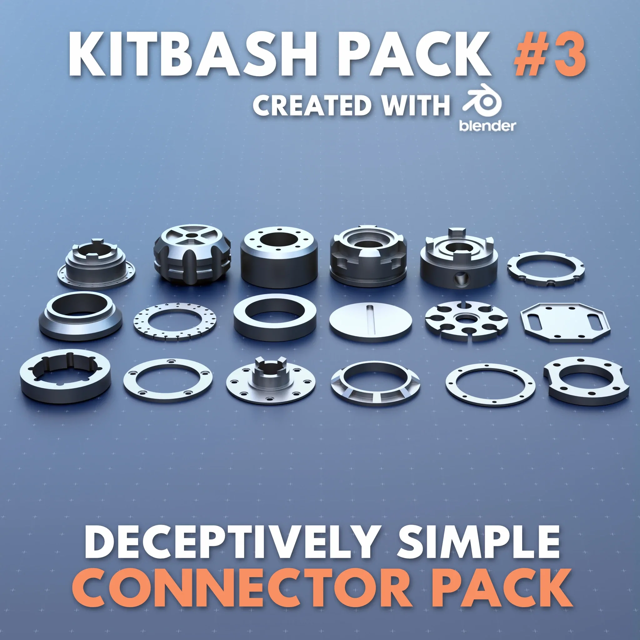 Mechanical Greeble Master Kitbash Pack //1200 Models