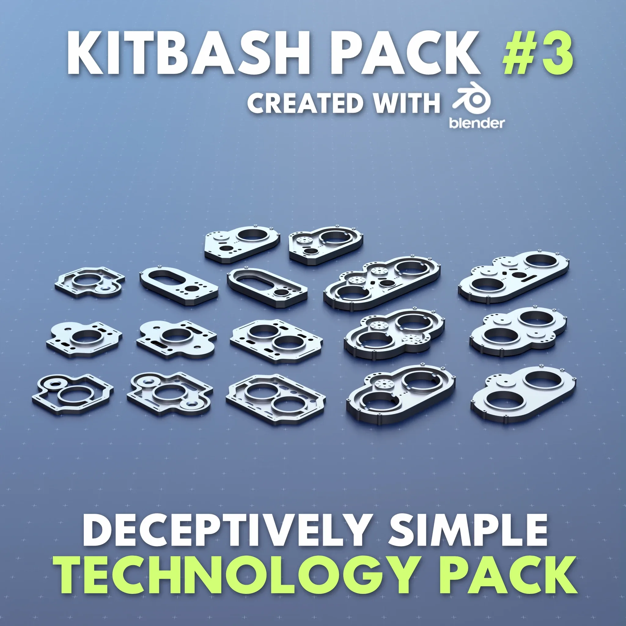 Mechanical Greeble Master Kitbash Pack //1200 Models