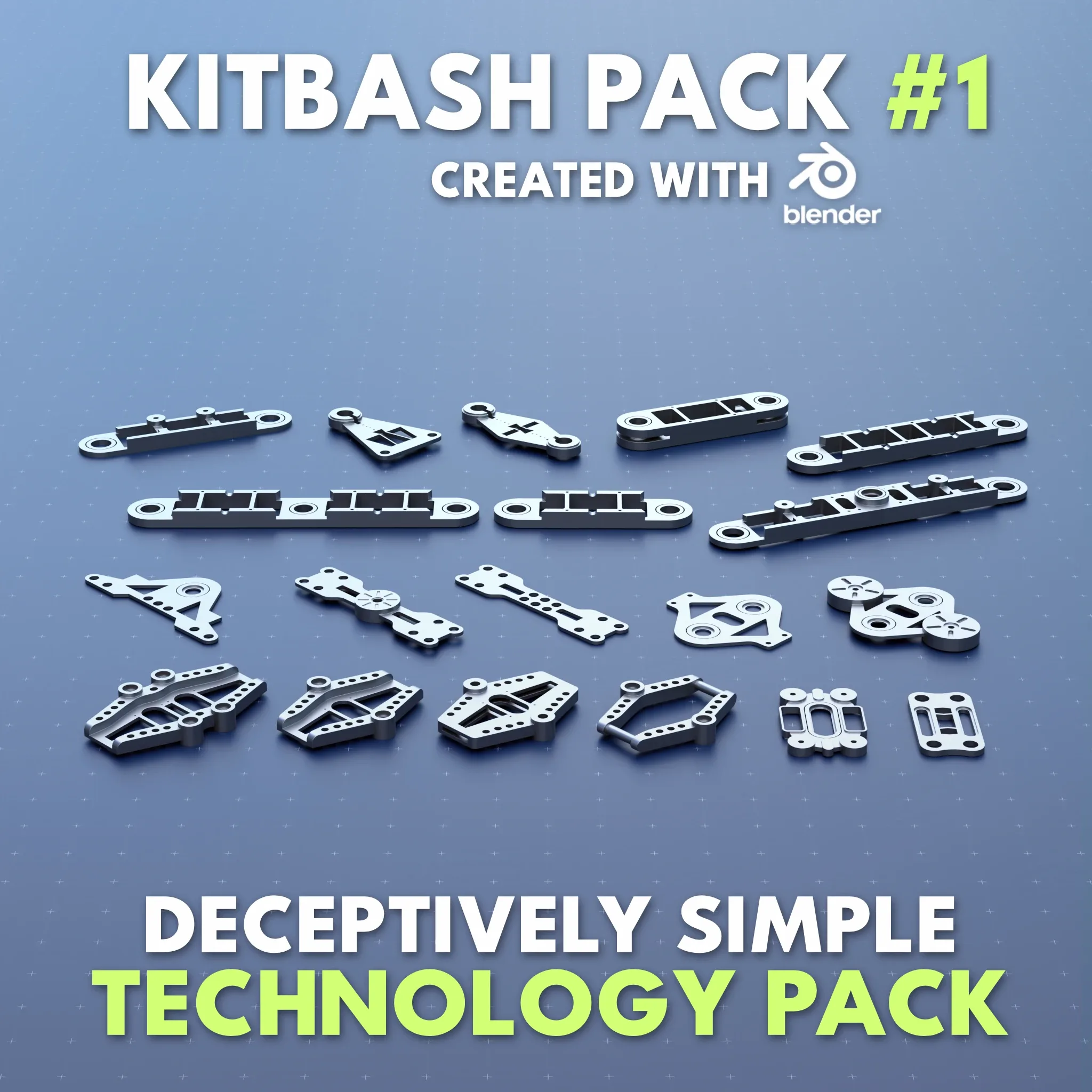 Mechanical Greeble Master Kitbash Pack //1200 Models