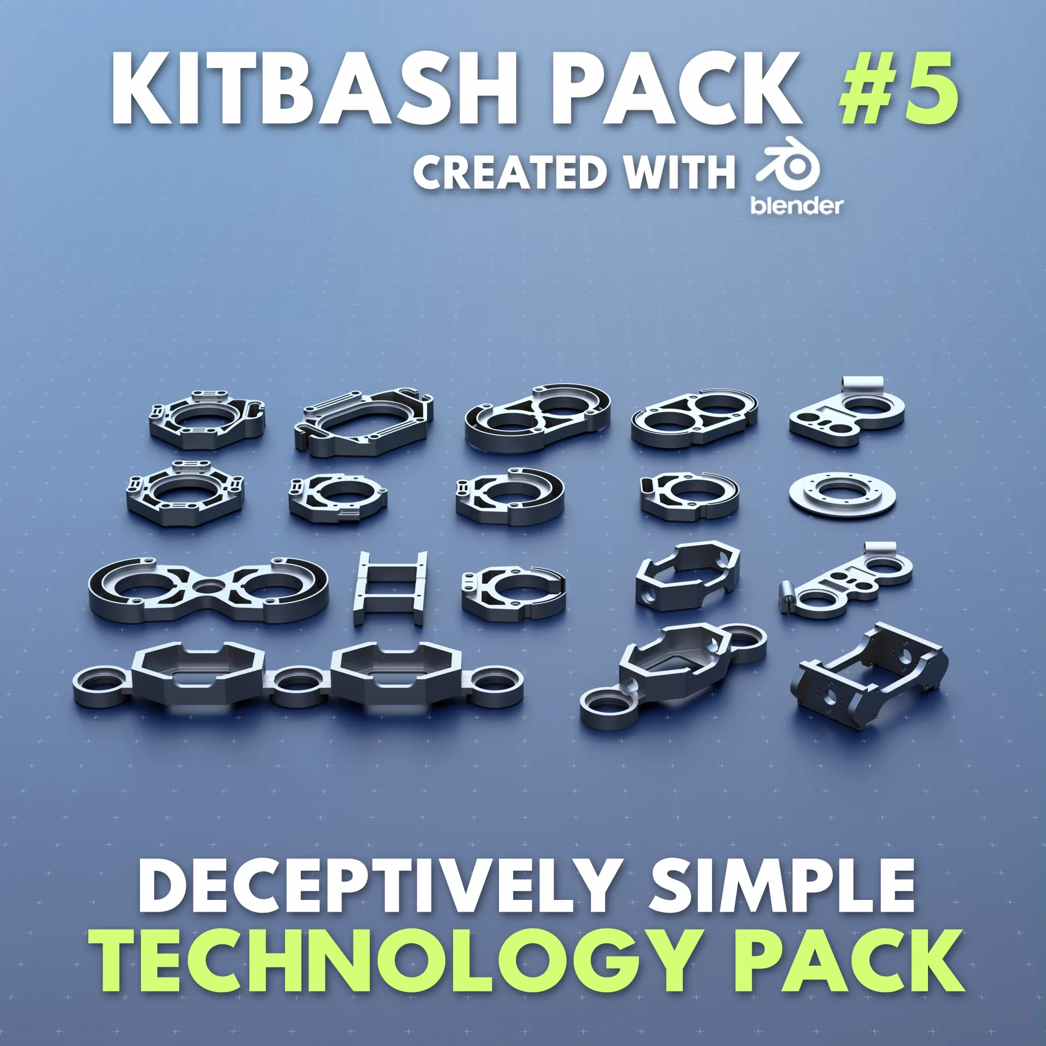 Mechanical Greeble Master Kitbash Pack //1200 Models