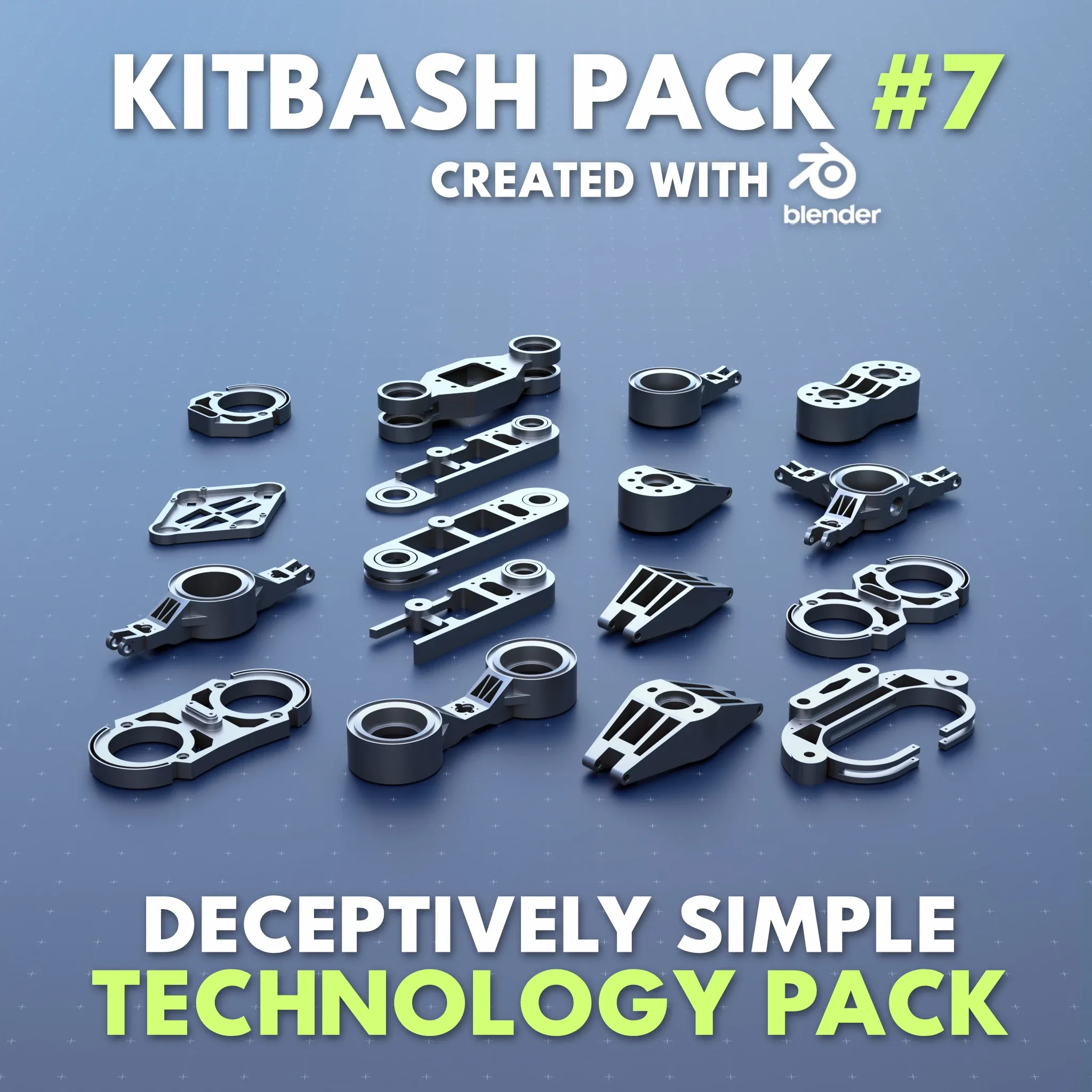 Mechanical Greeble Master Kitbash Pack //1200 Models