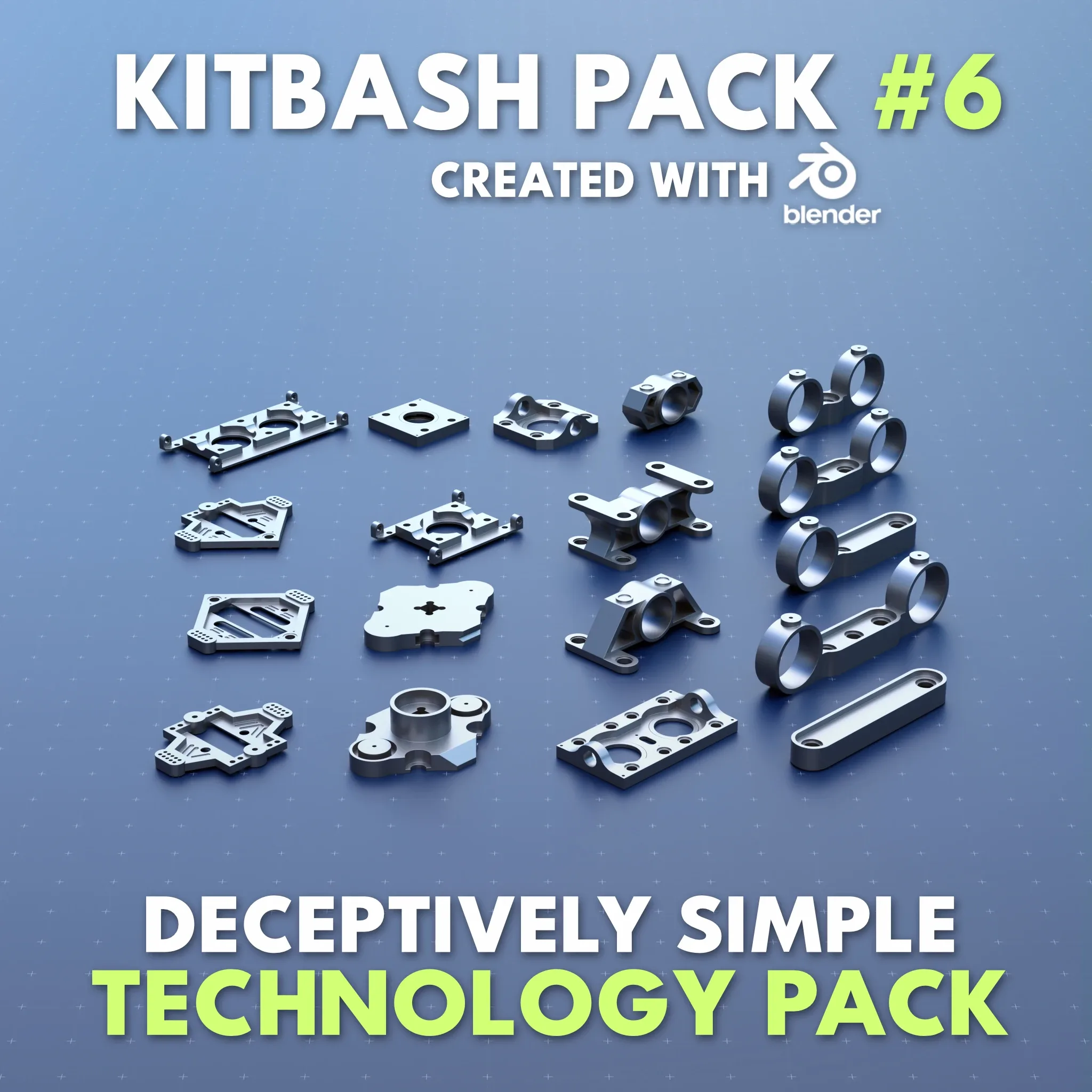 Mechanical Greeble Master Kitbash Pack //1200 Models