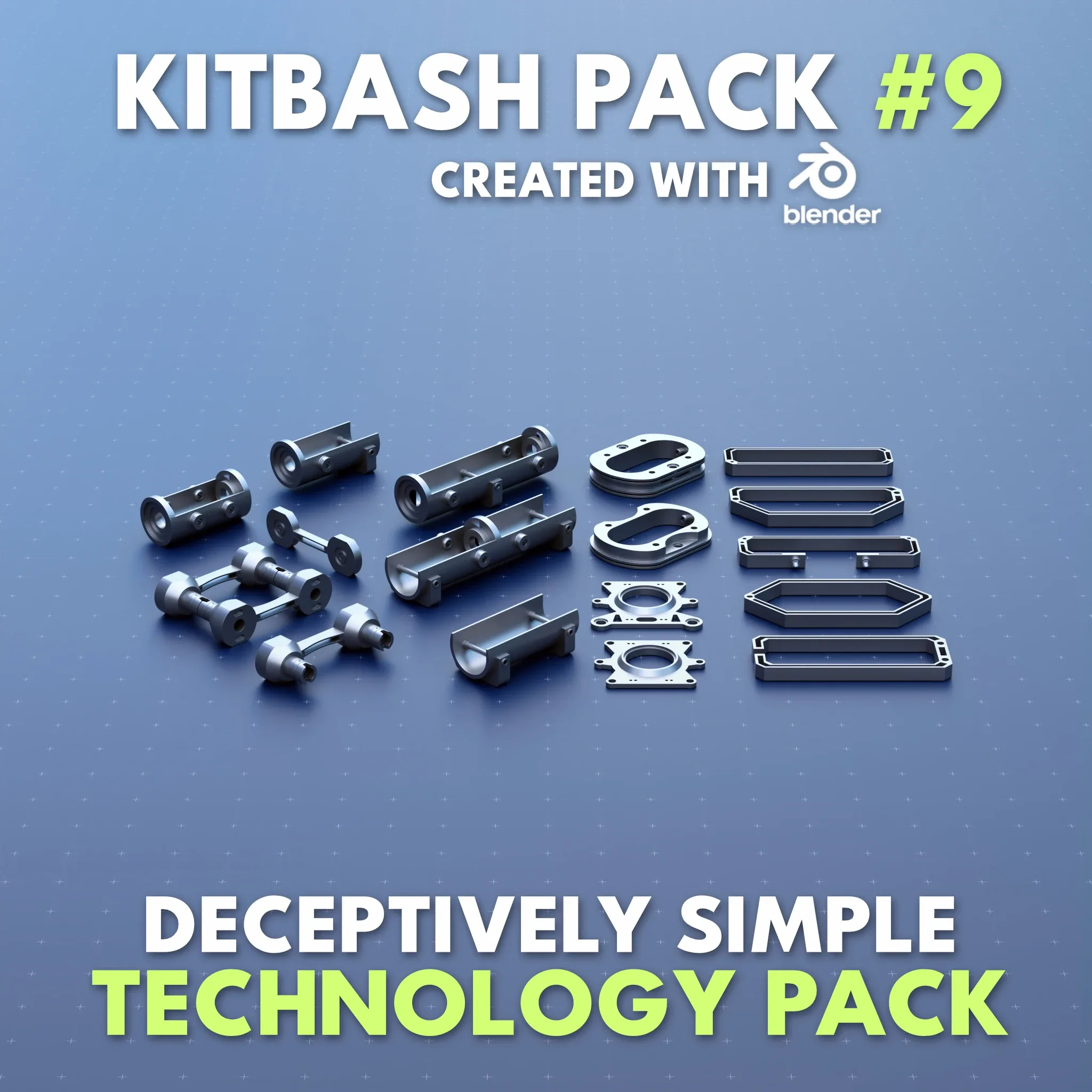 Mechanical Greeble Master Kitbash Pack //1200 Models