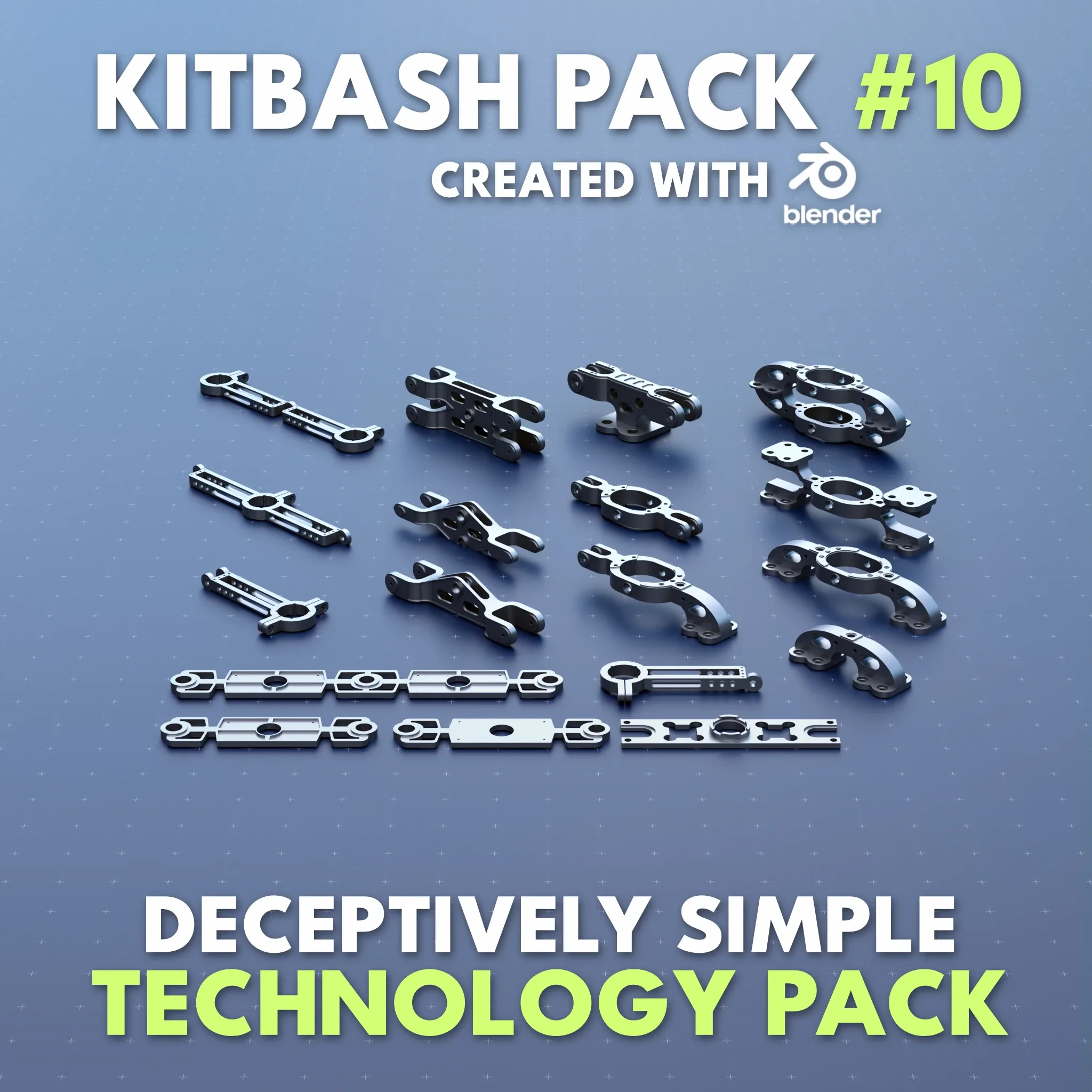 Mechanical Greeble Master Kitbash Pack //1200 Models