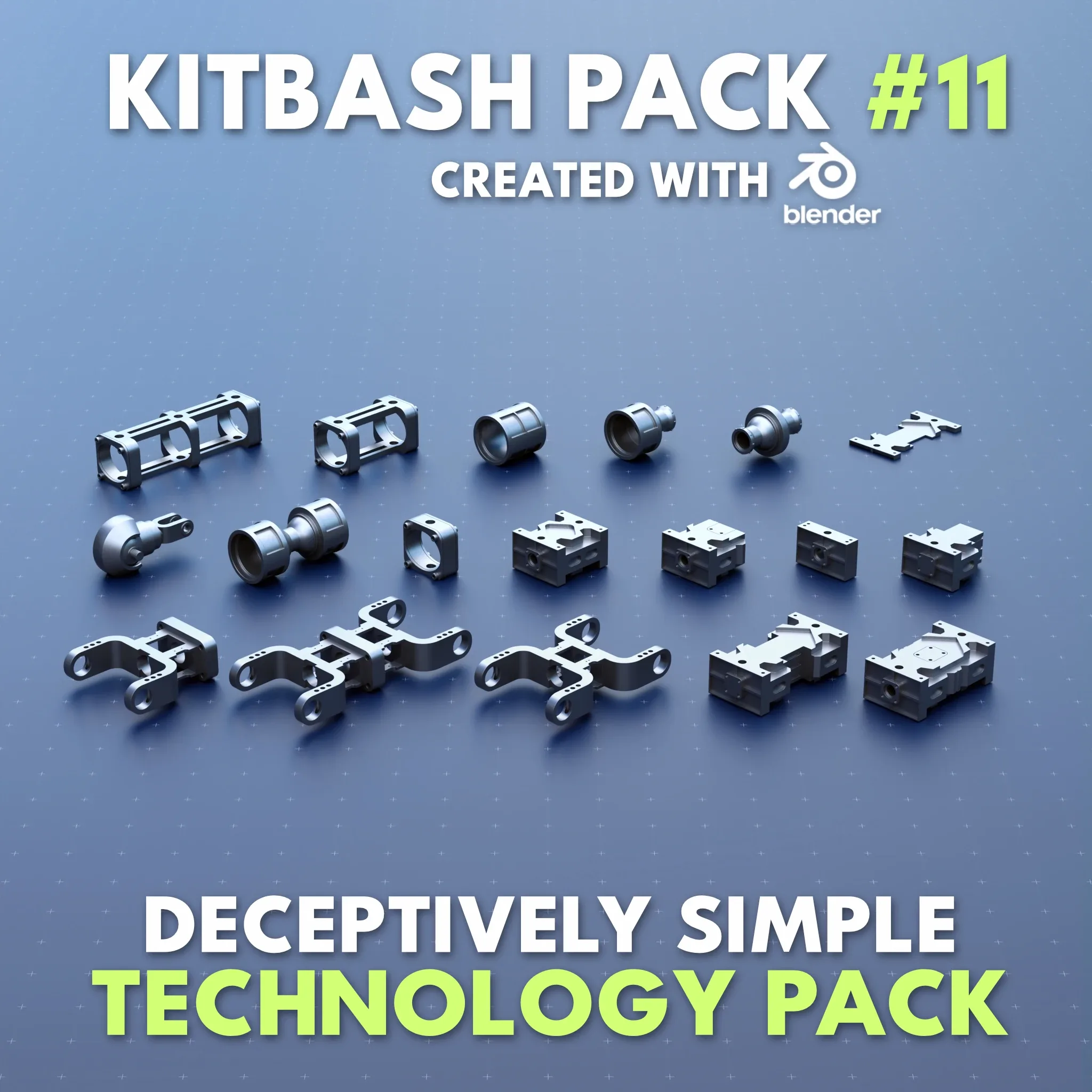 Mechanical Greeble Master Kitbash Pack //1200 Models