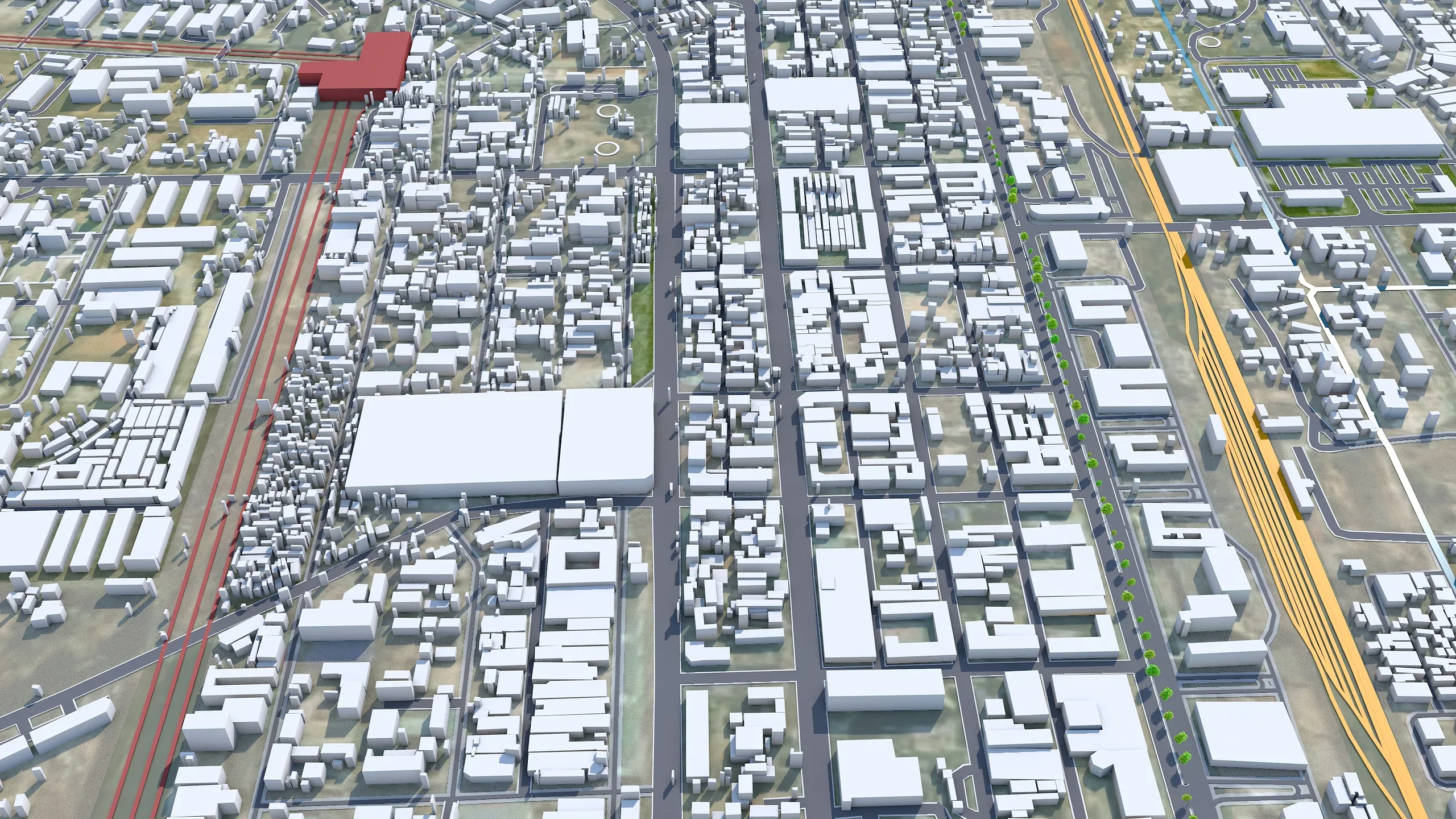Lusaka city Zambia 3d model 40km