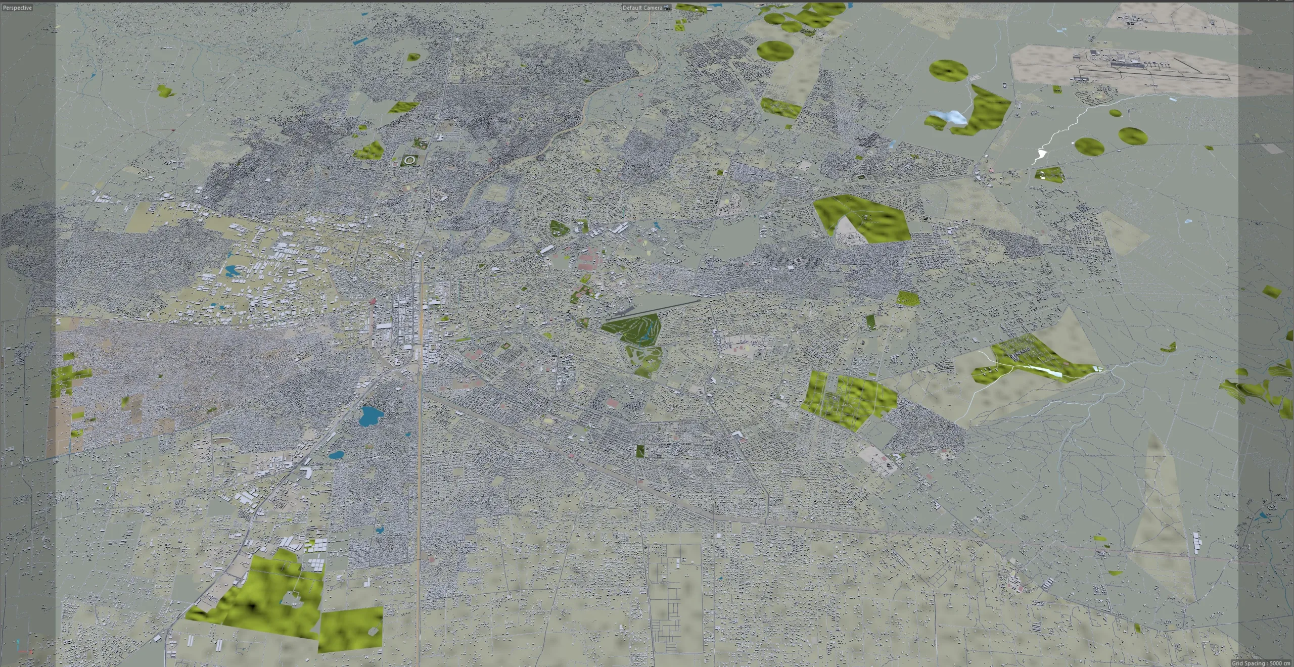 Lusaka city Zambia 3d model 40km