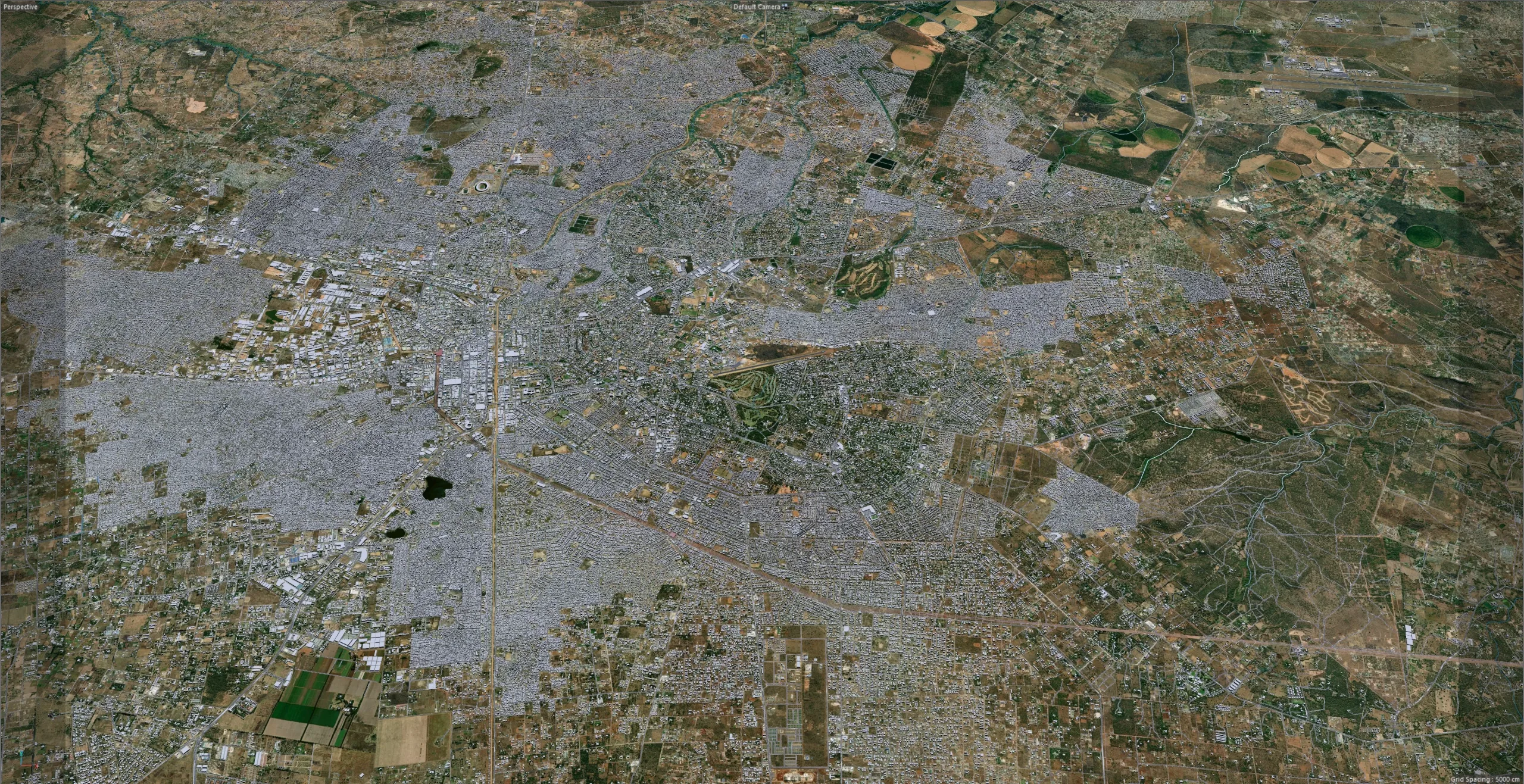 Lusaka city Zambia 3d model 40km