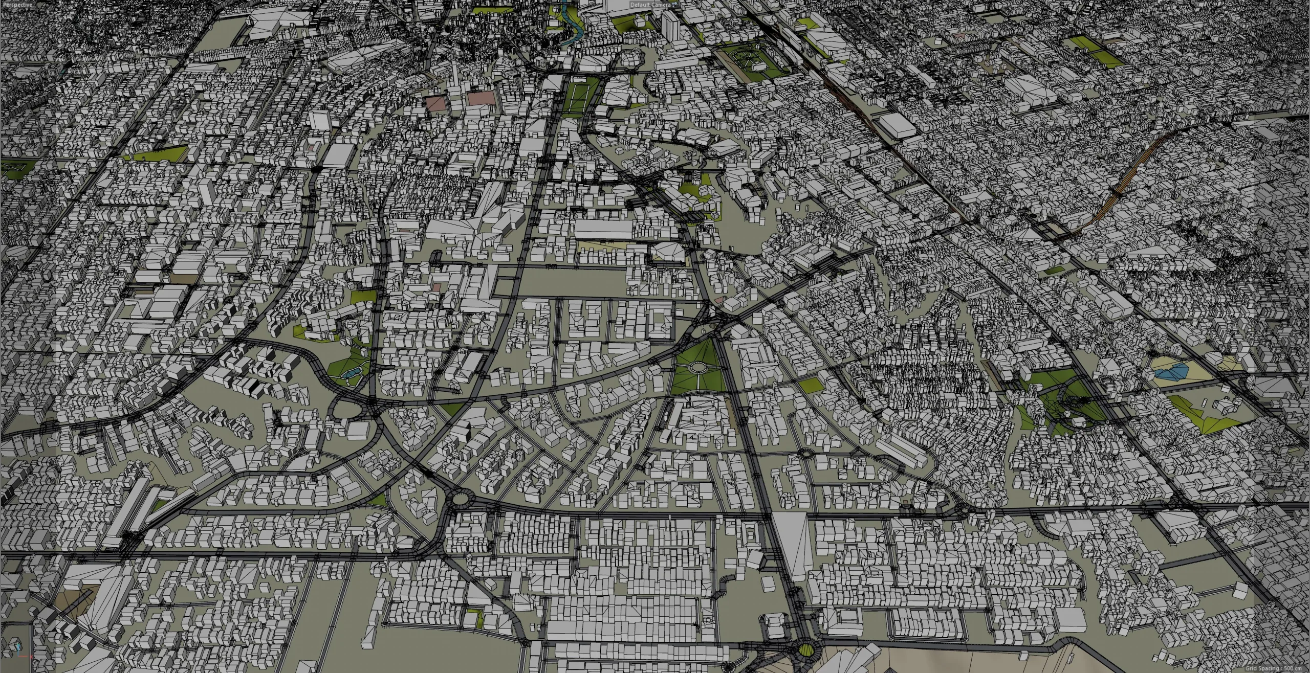 Medan city Indonesia 3d model 30km