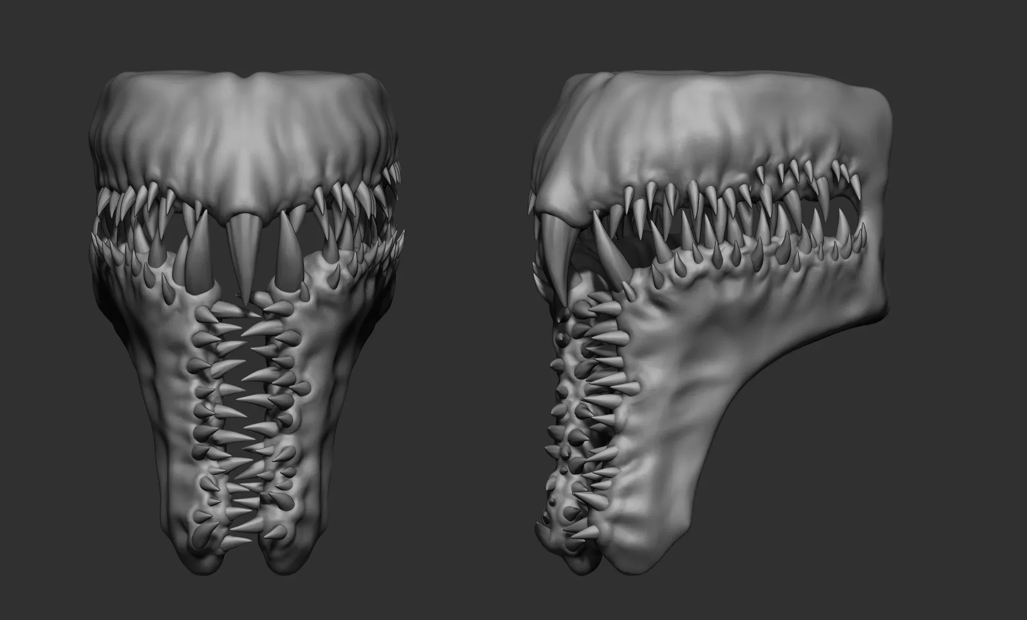 21 Creature + Monster Teeth - Open+Closed OBJs