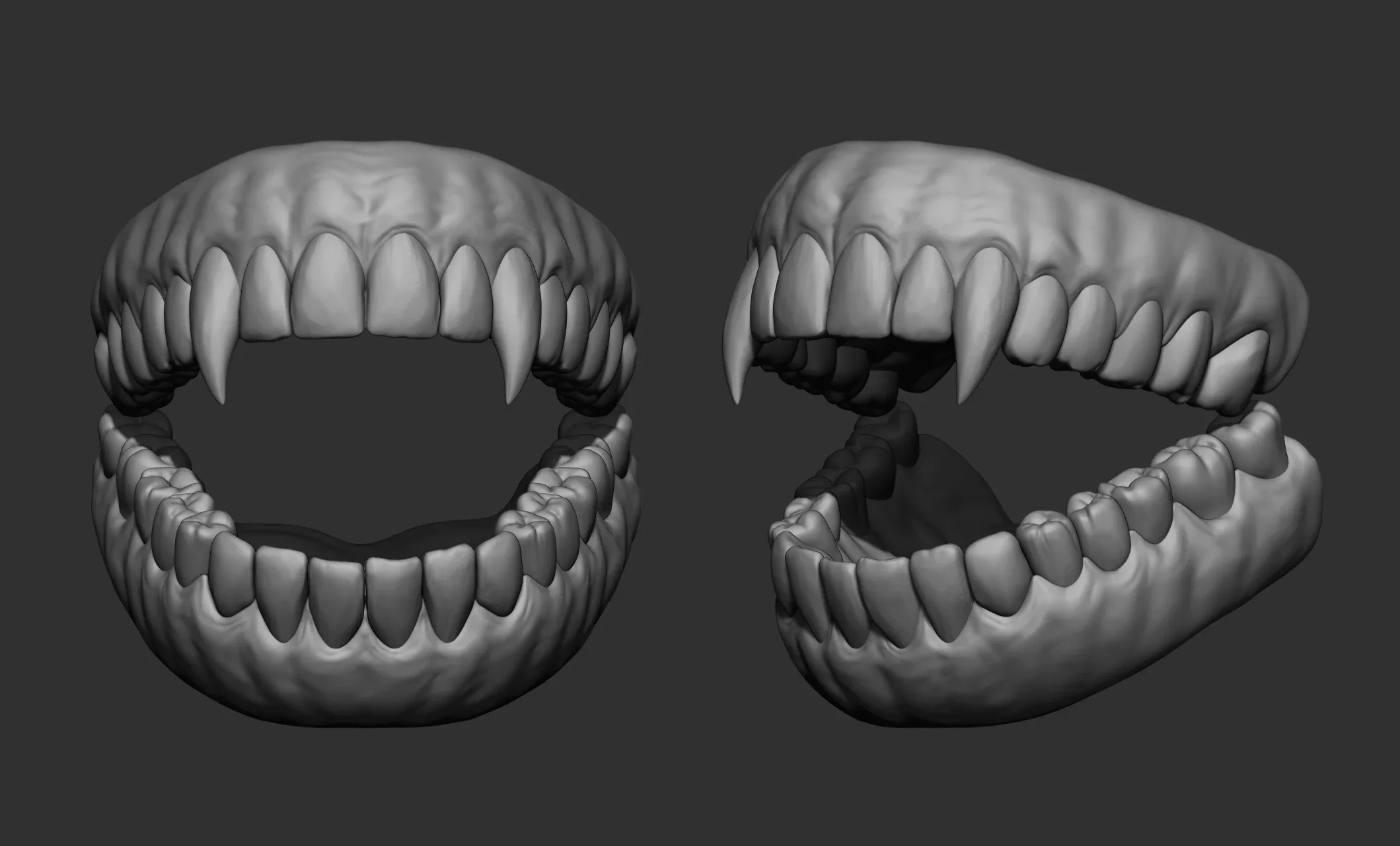 21 Creature + Monster Teeth - Open+Closed - FlippedNormals