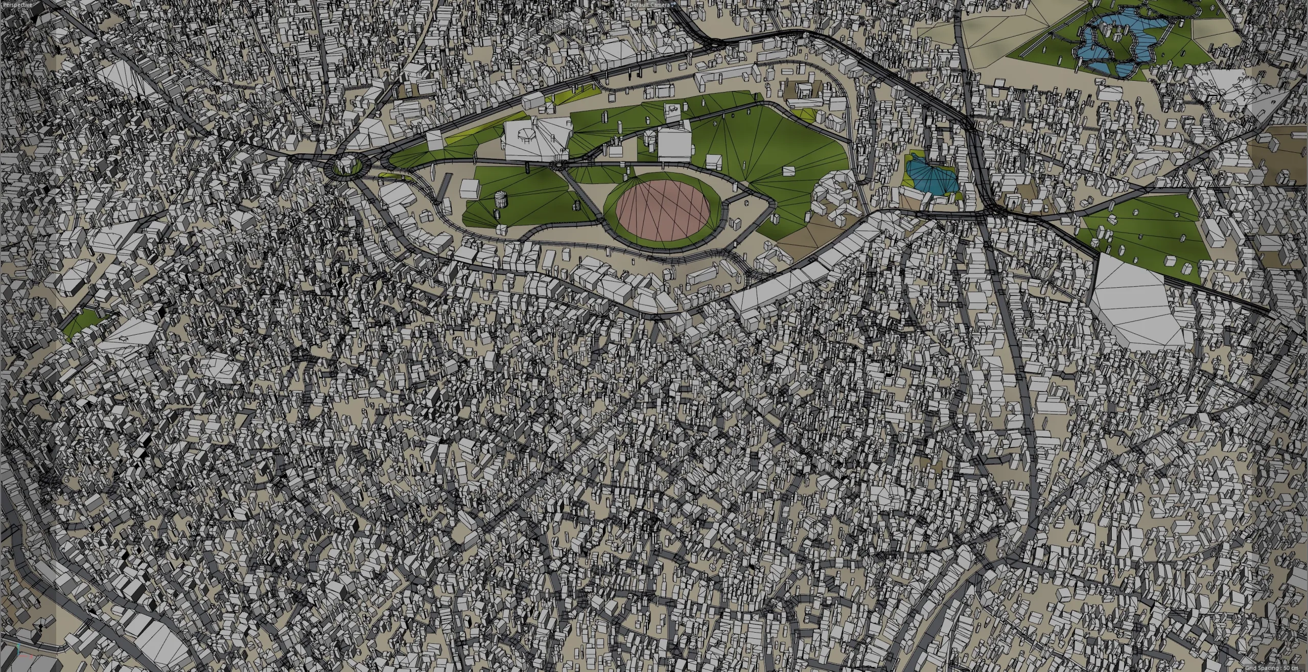 Multan city Pakistan 3d model 40km