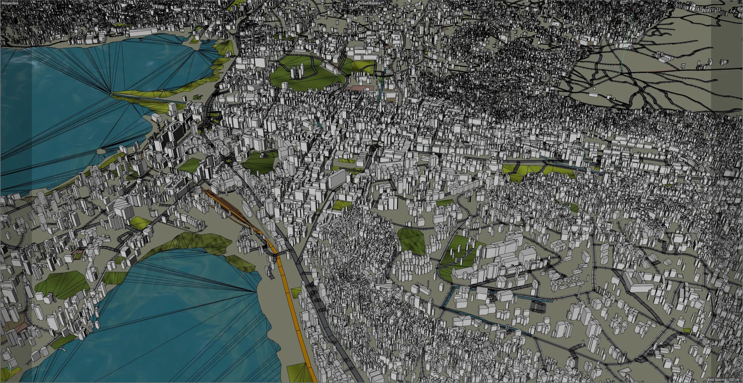 Mwanza city Tanzania 3d model 25km