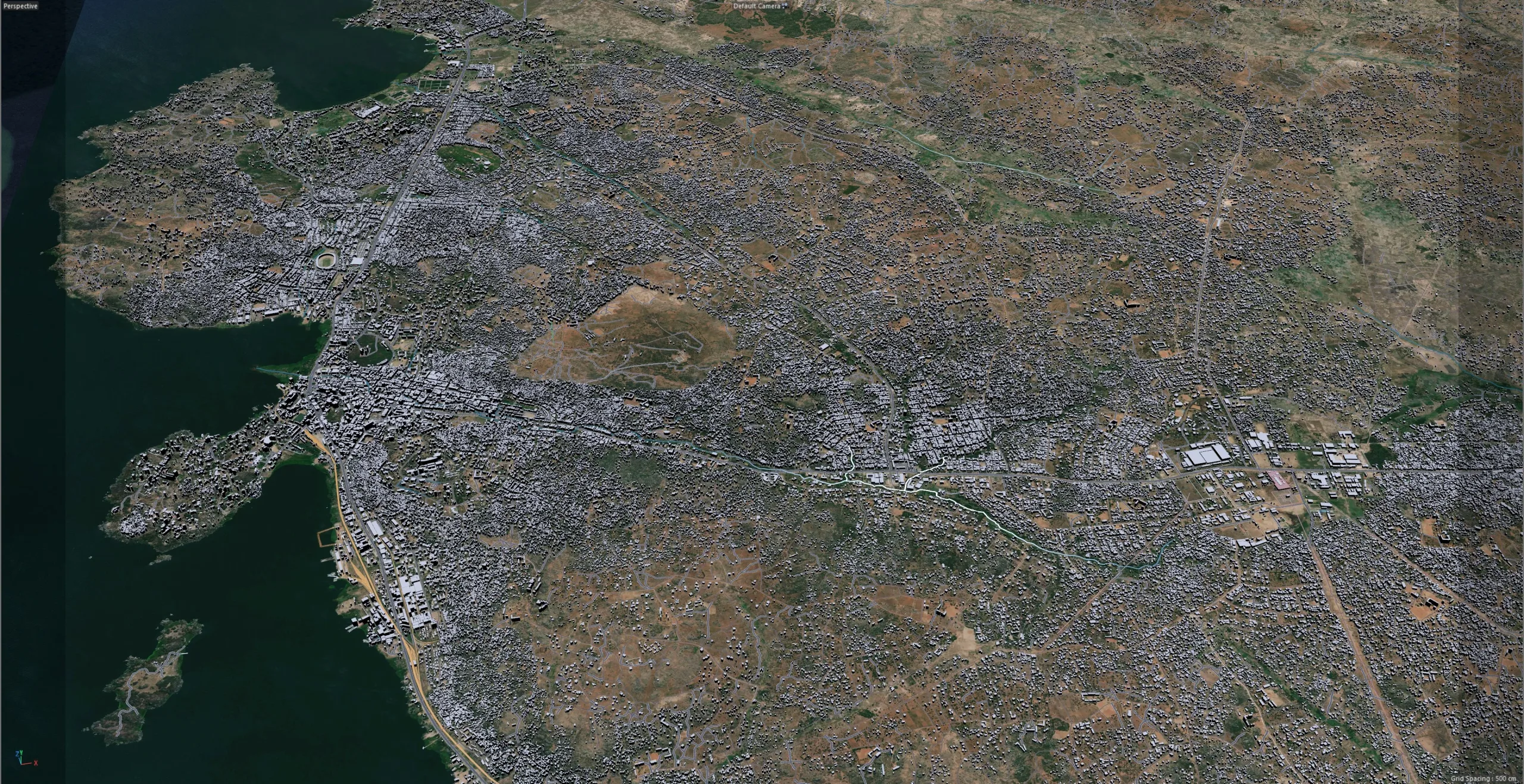 Mwanza city Tanzania 3d model 25km