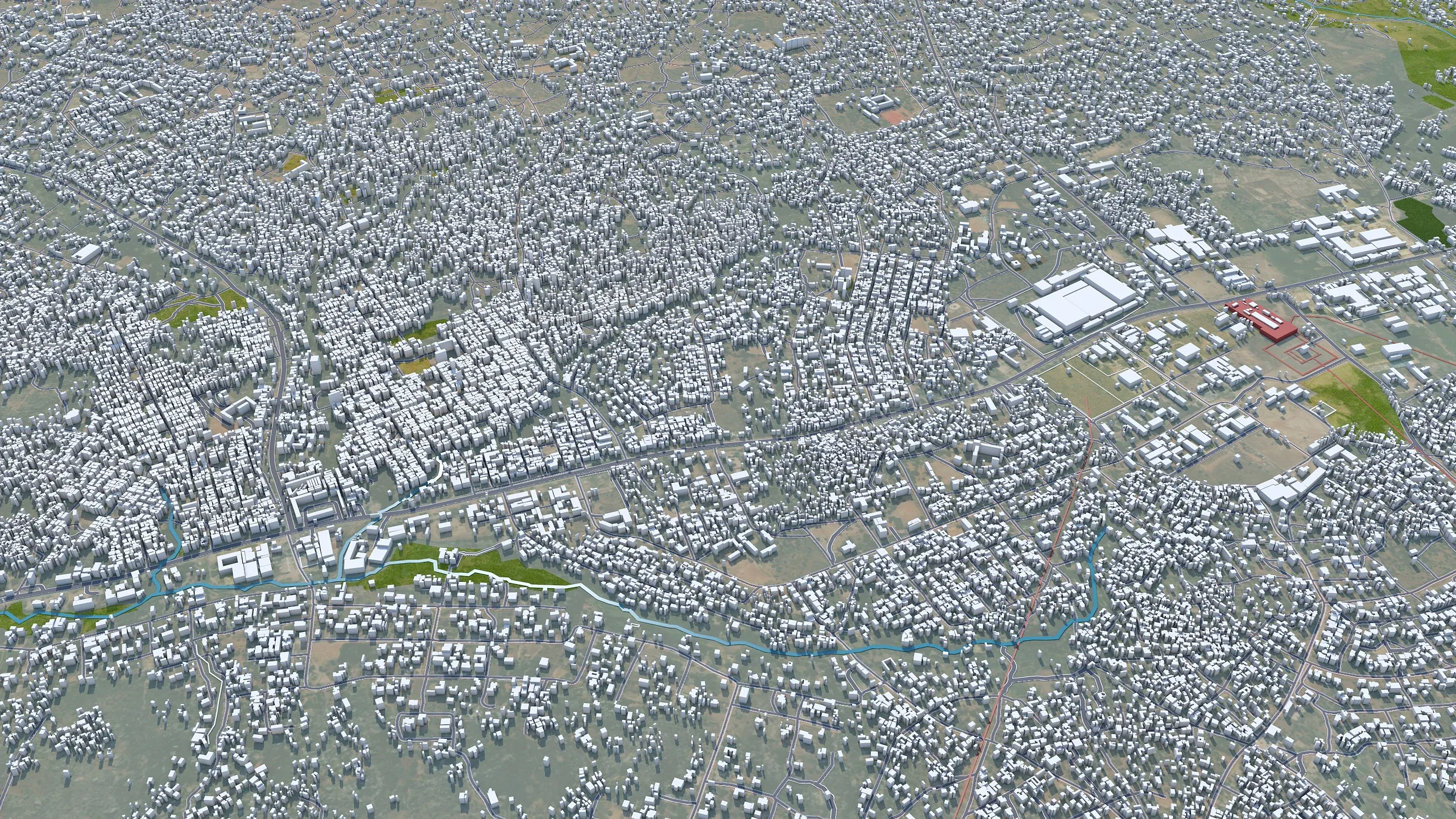 Mwanza city Tanzania 3d model 25km