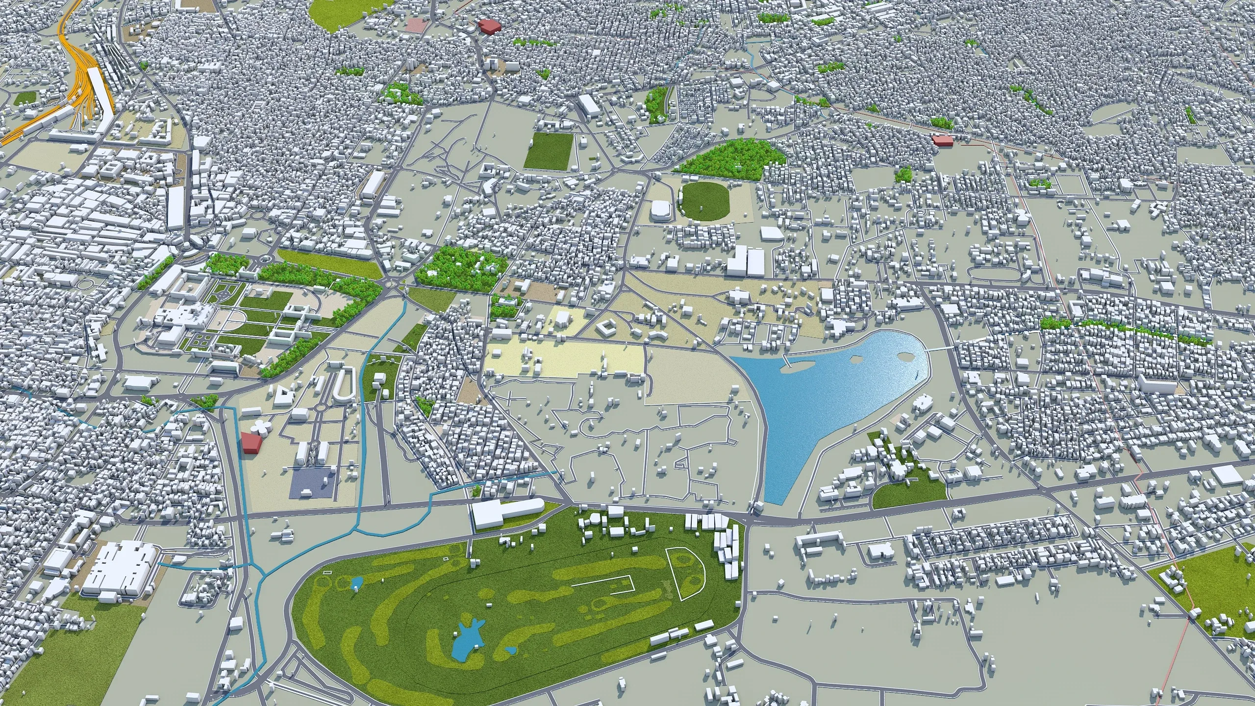 Mysore city Karnataka India 3d model 25km