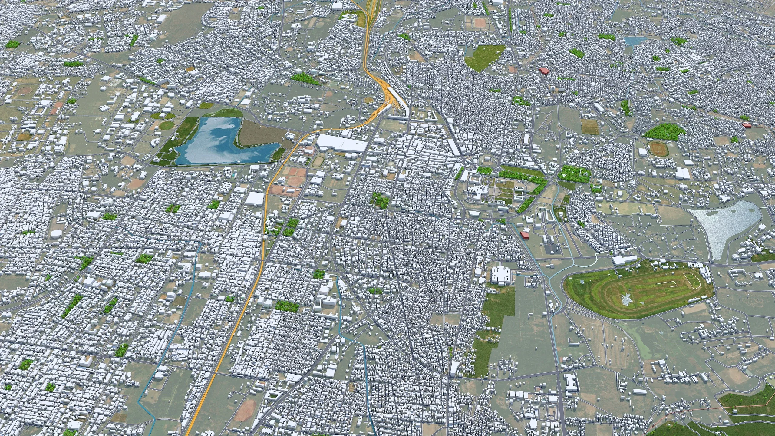 Mysore city Karnataka India 3d model 25km