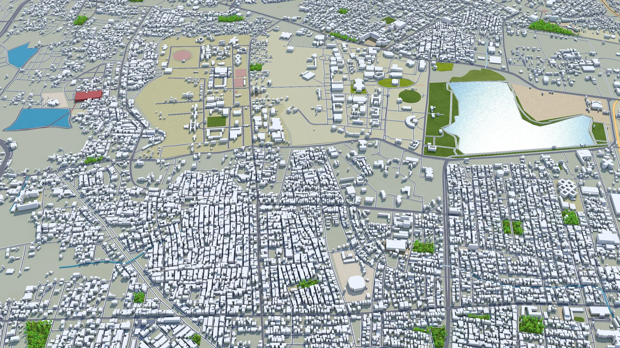 Mysore city Karnataka India 3d model 25km