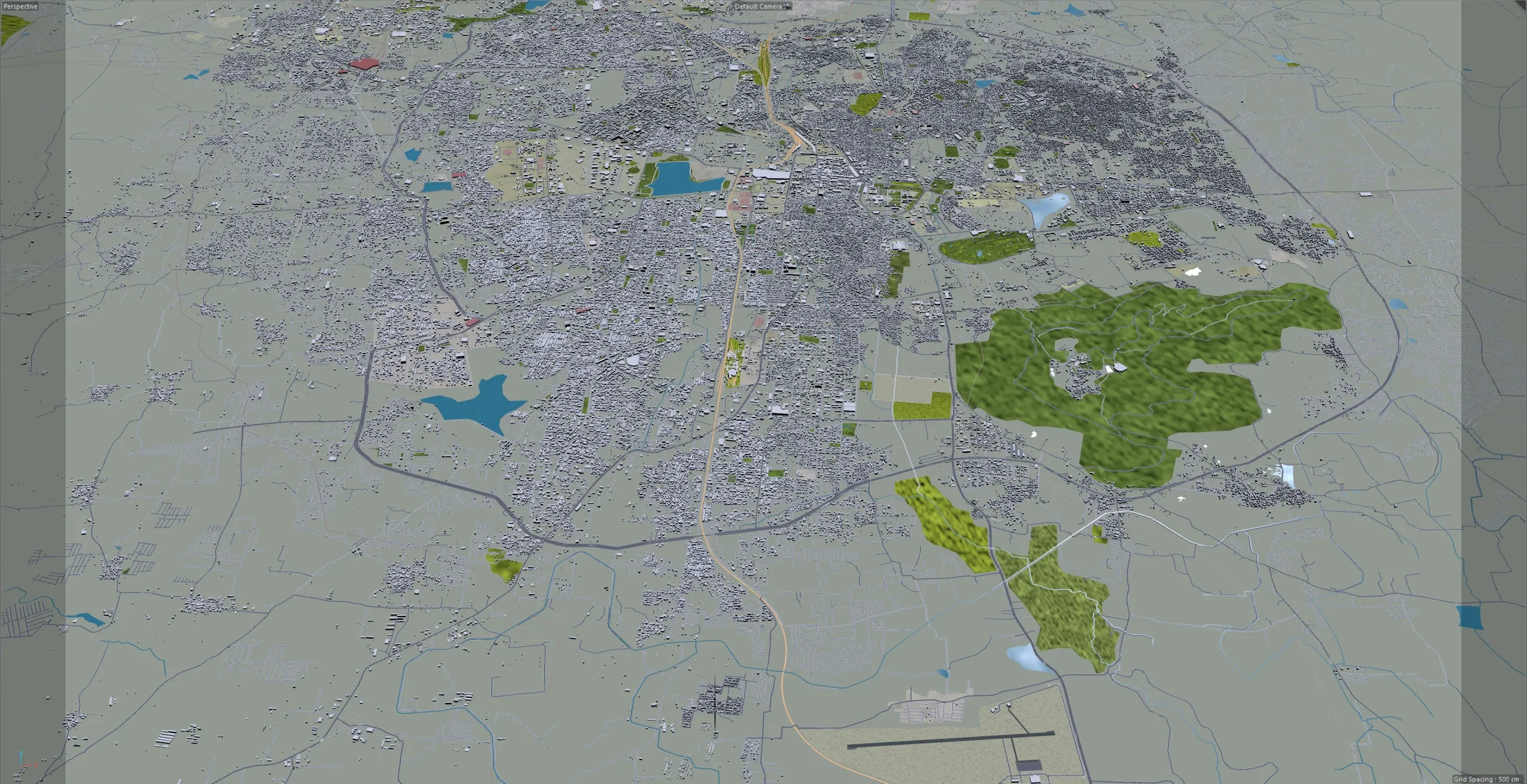 Mysore city Karnataka India 3d model 25km