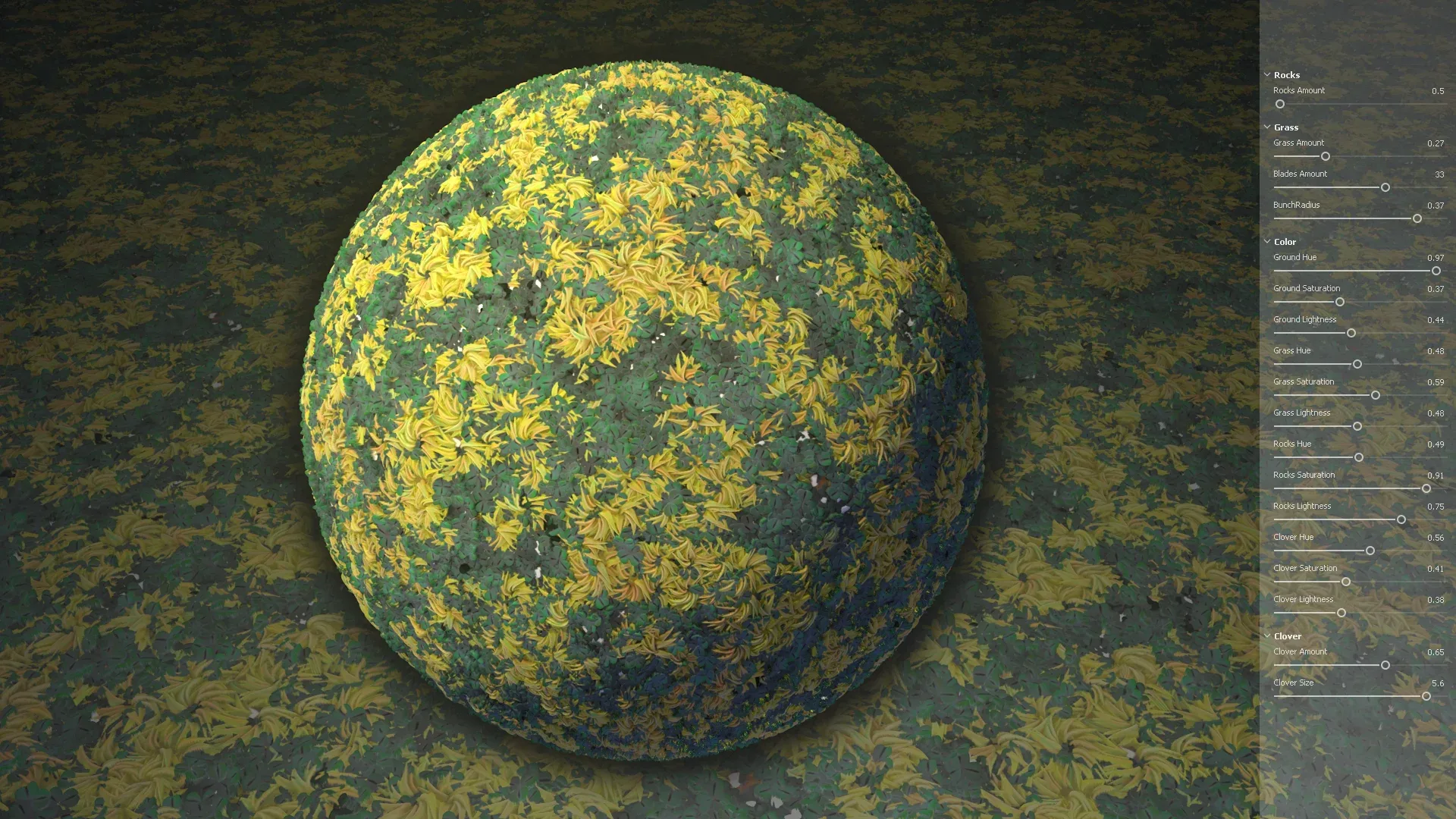 Grass Clover Stylized Procedural Material