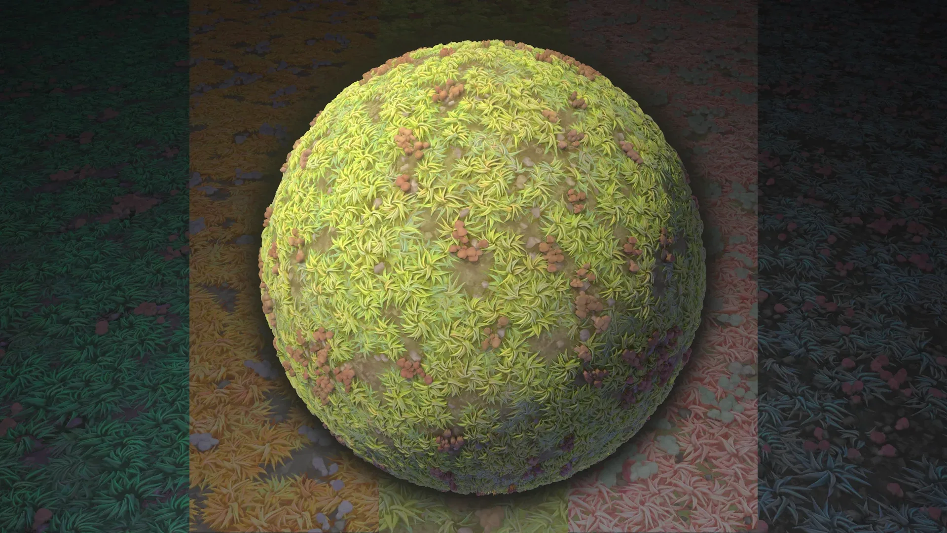 Grass Mushroom Stylized Procedural Material