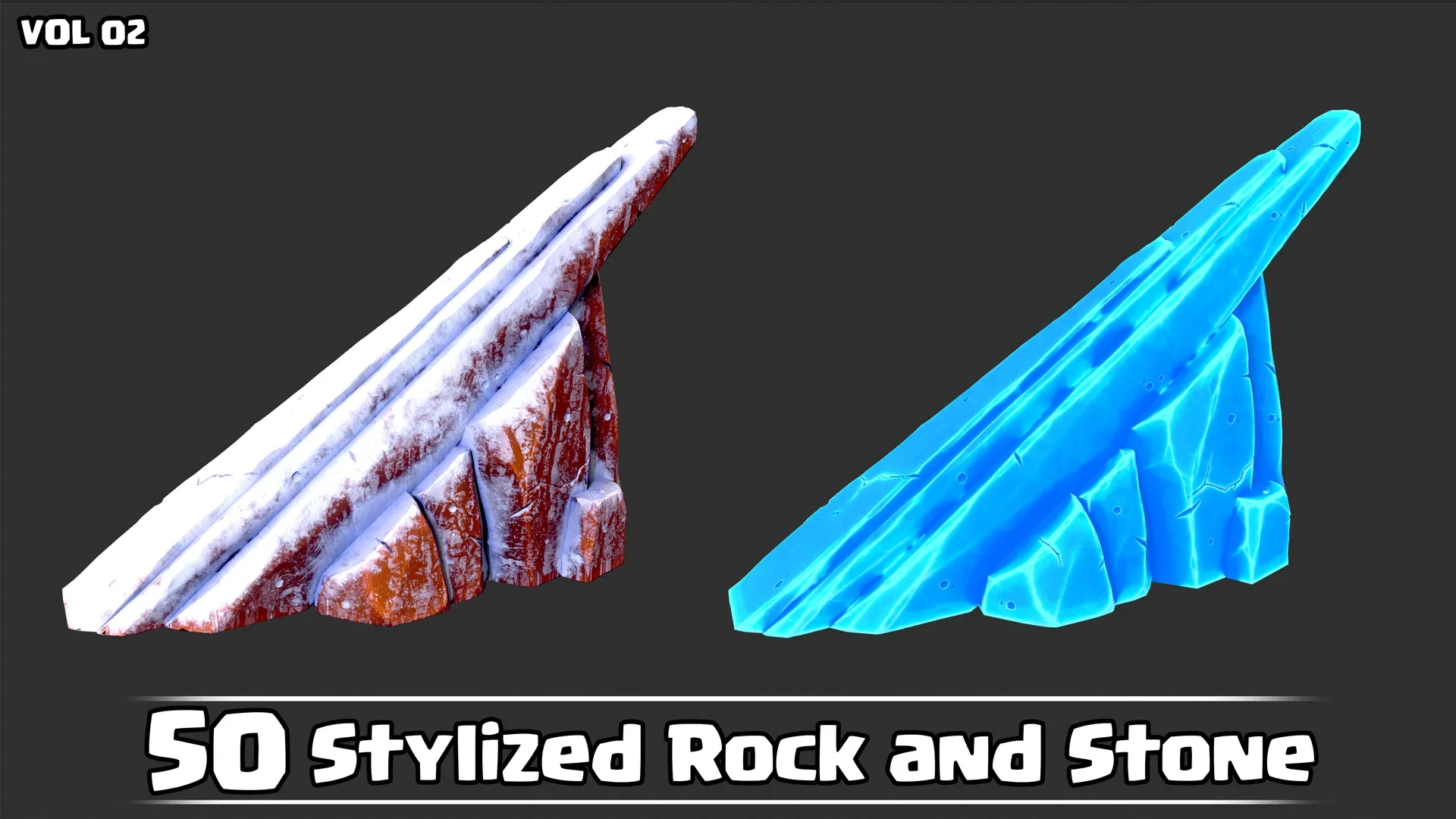 50 Stylized Rock & Stone VOL02