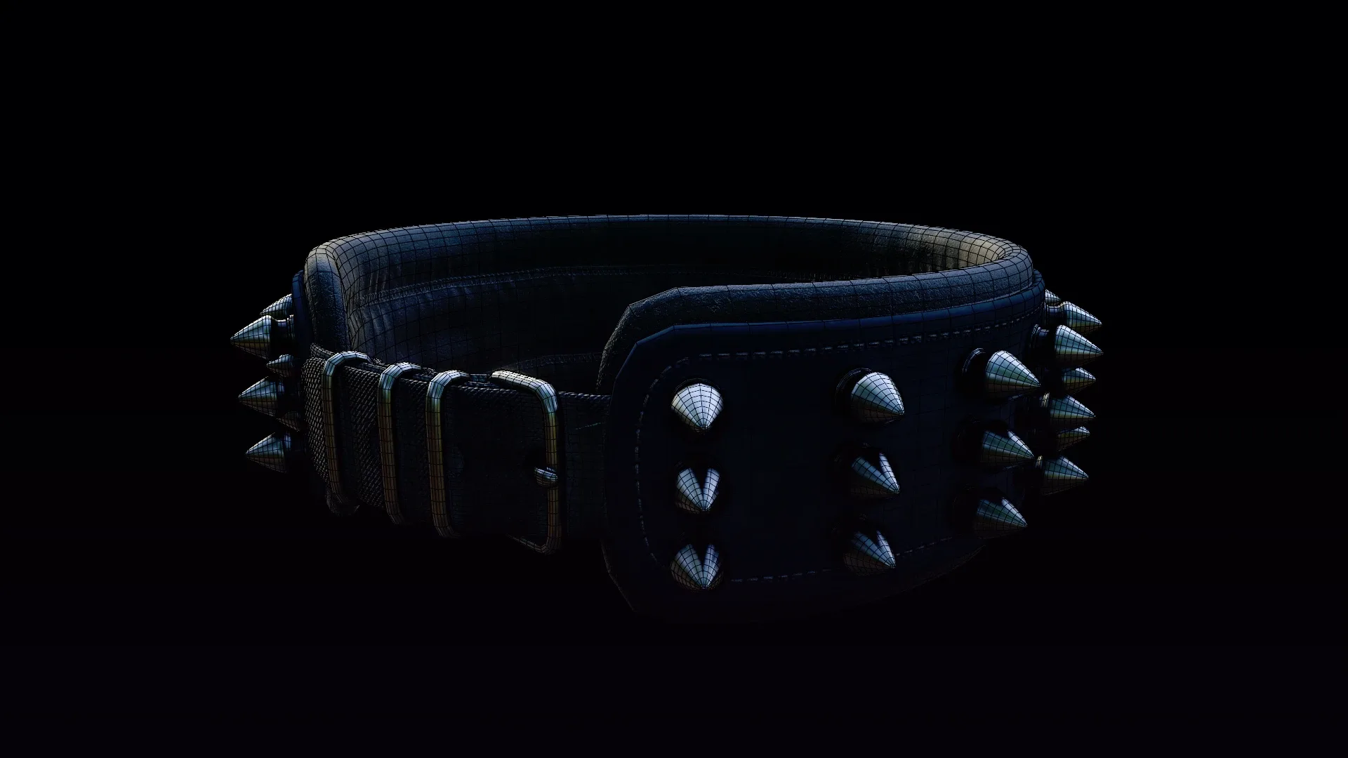 spiked collar 3d-model