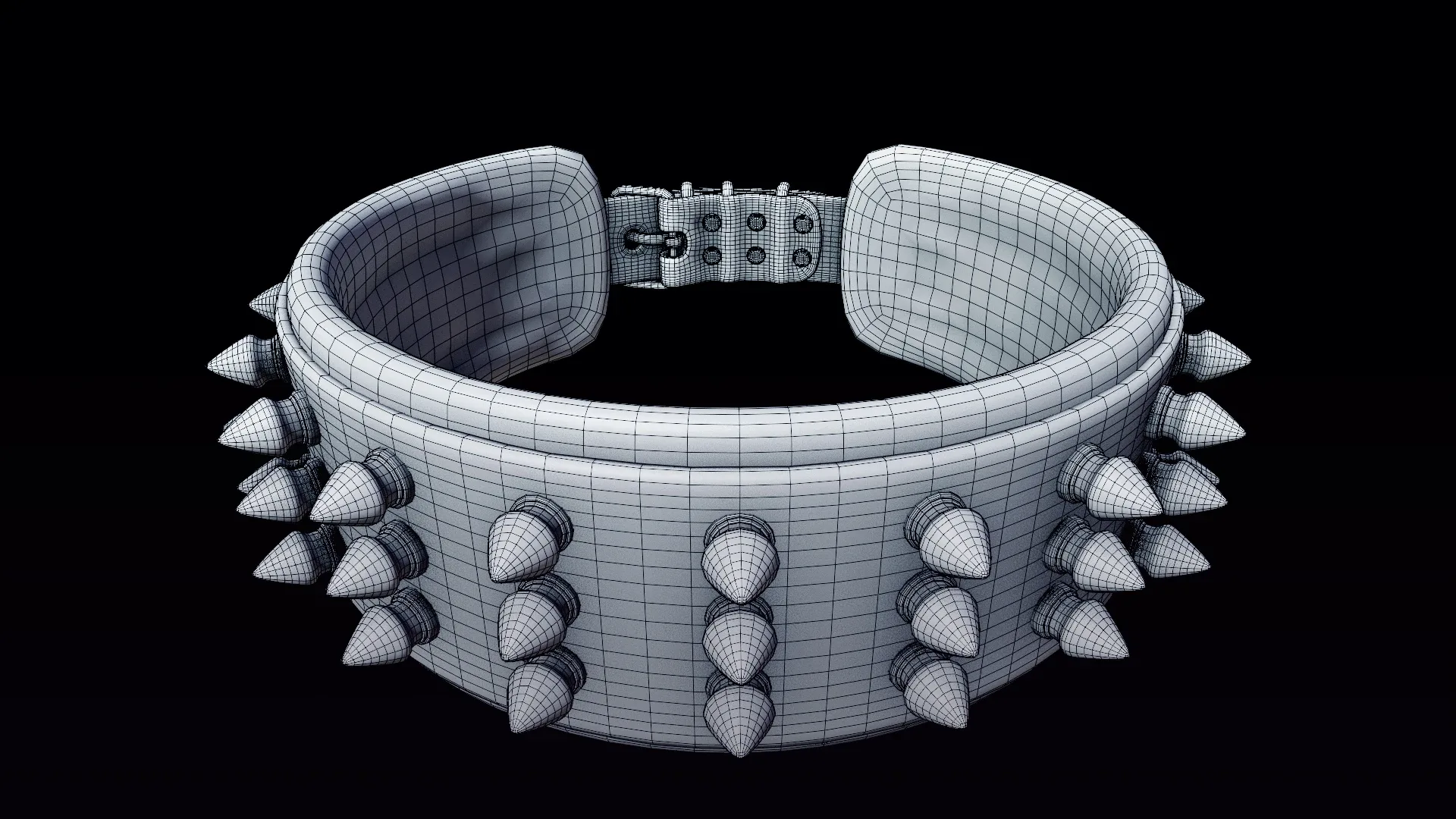 spiked collar 3d-model