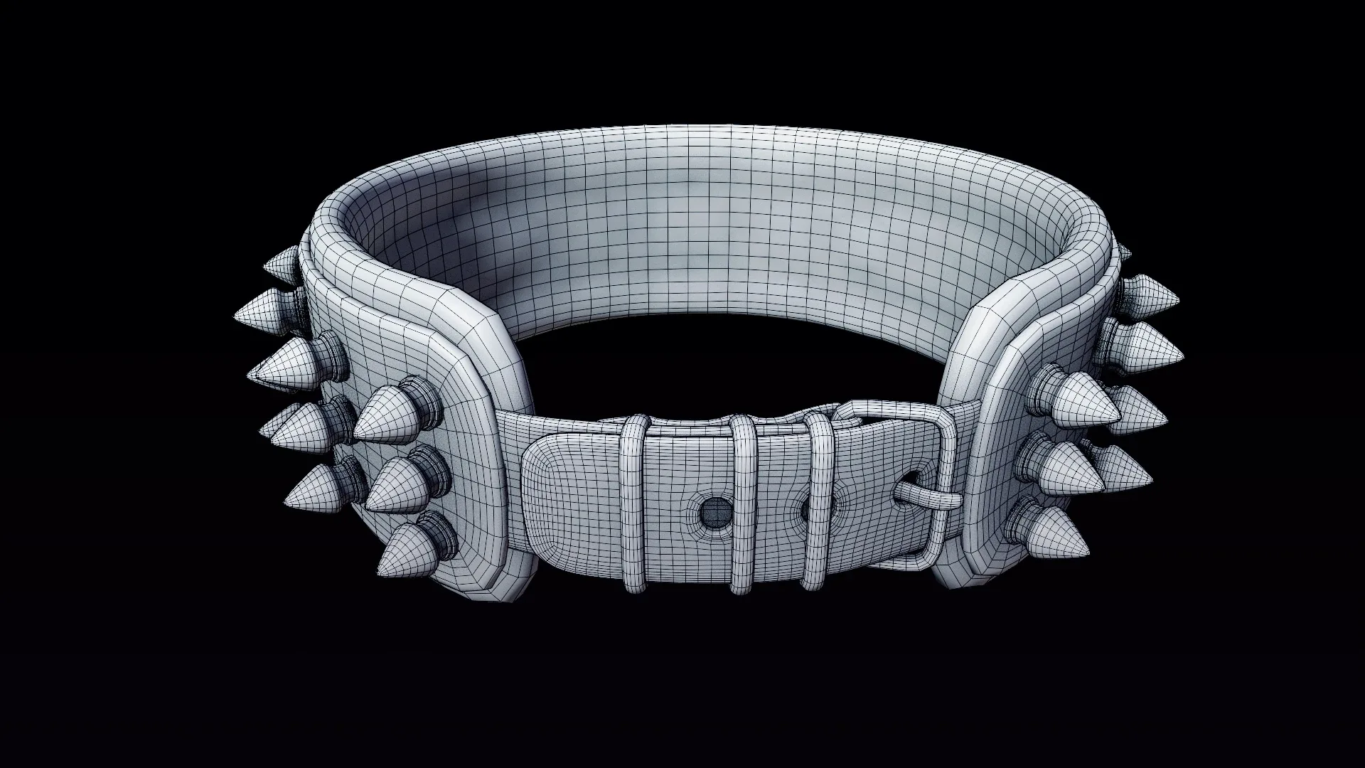 spiked collar 3d-model