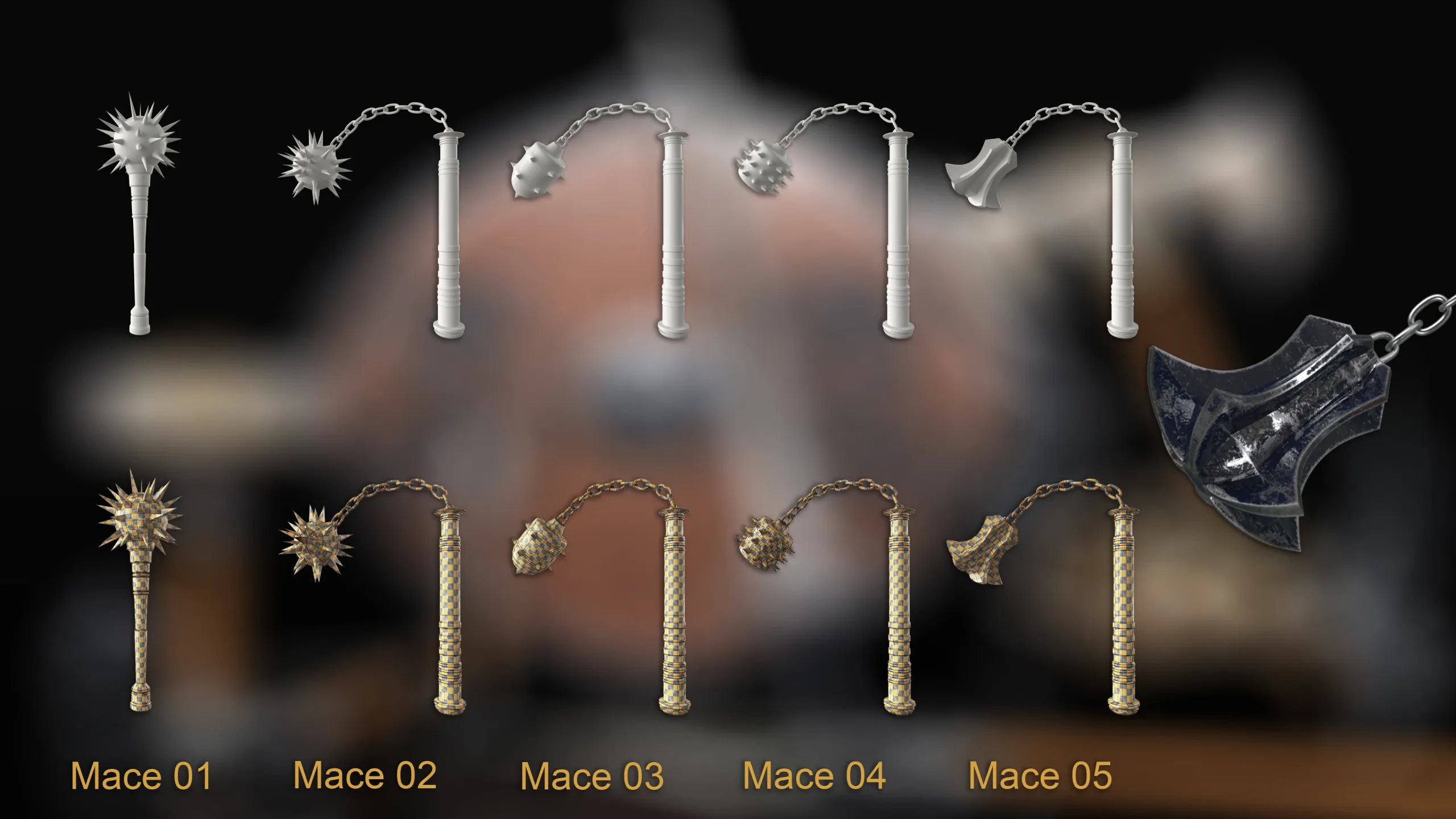 40 Nordic & vikings weapon (Basemesh)