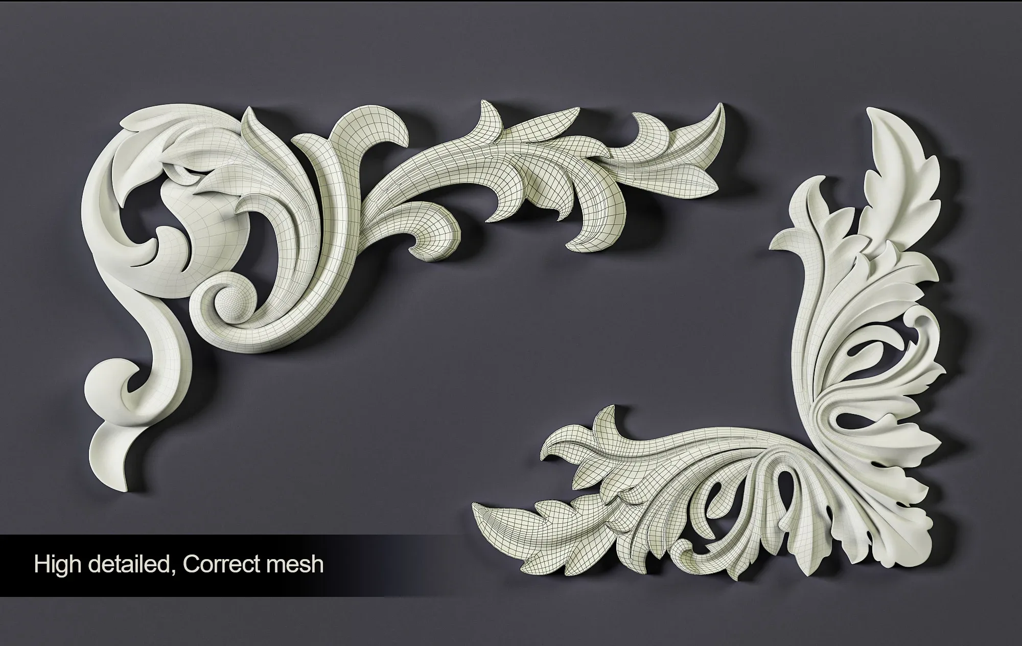 140 Corner Ornament Brushes, Alphas and 3D Models Vol 05