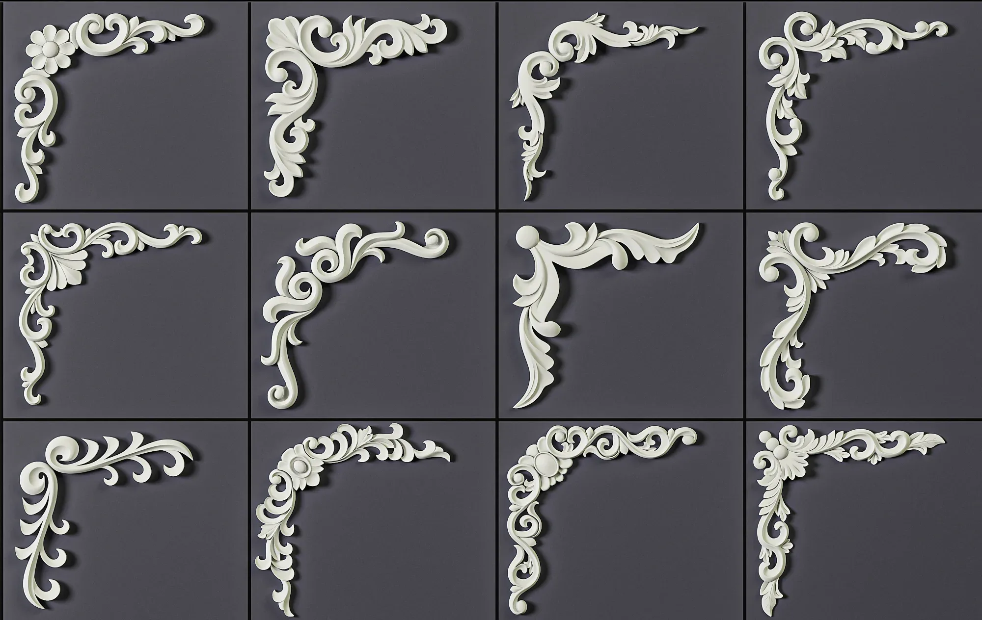 140 Corner Ornament Brushes, Alphas and 3D Models Vol 05