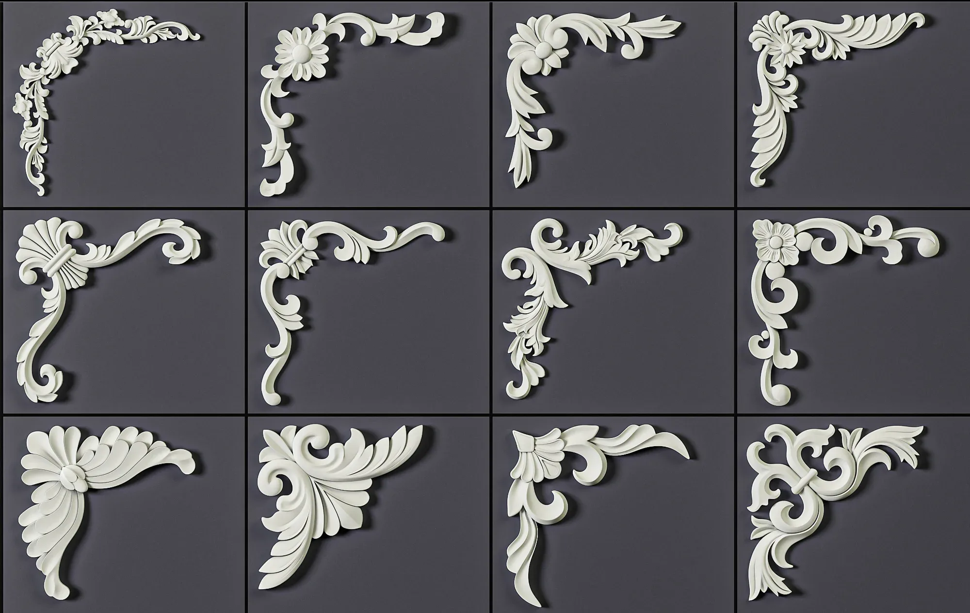 140 Corner Ornament Brushes, Alphas and 3D Models Vol 05