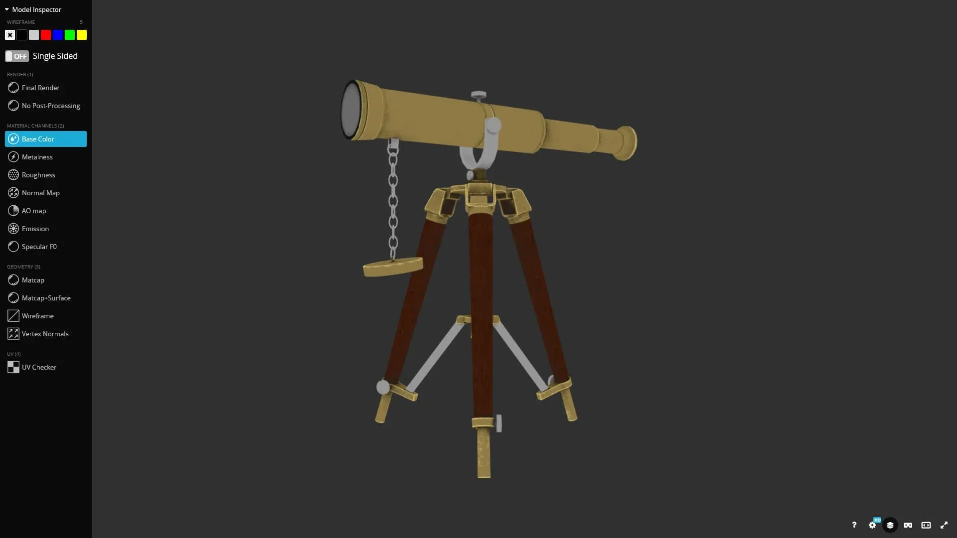 🔭 Cosmic Journey: Ancient Telescope 3D Model For Game Devs