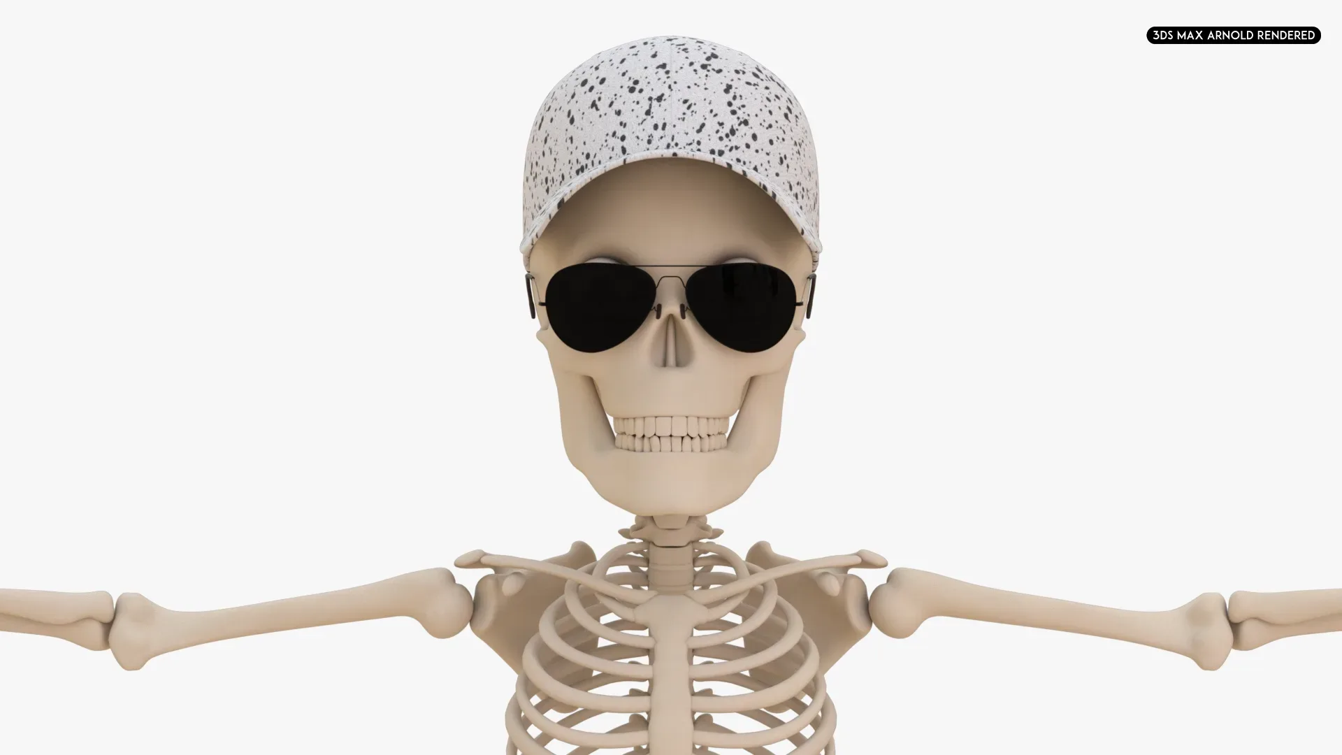 Human Cartoon Skeleton Stylized