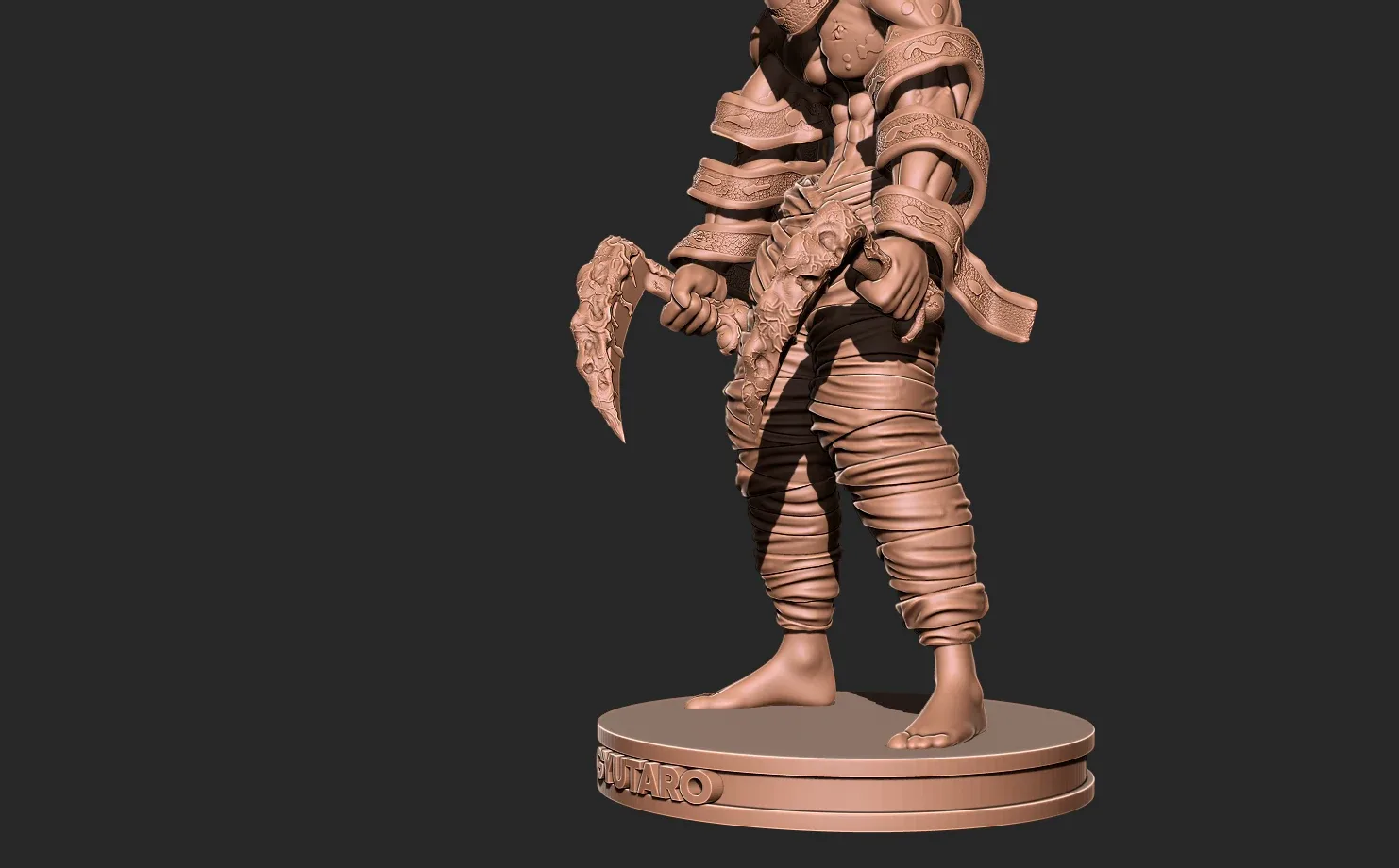 Demon slayer - gyutaro Upper rank 6 3D print model