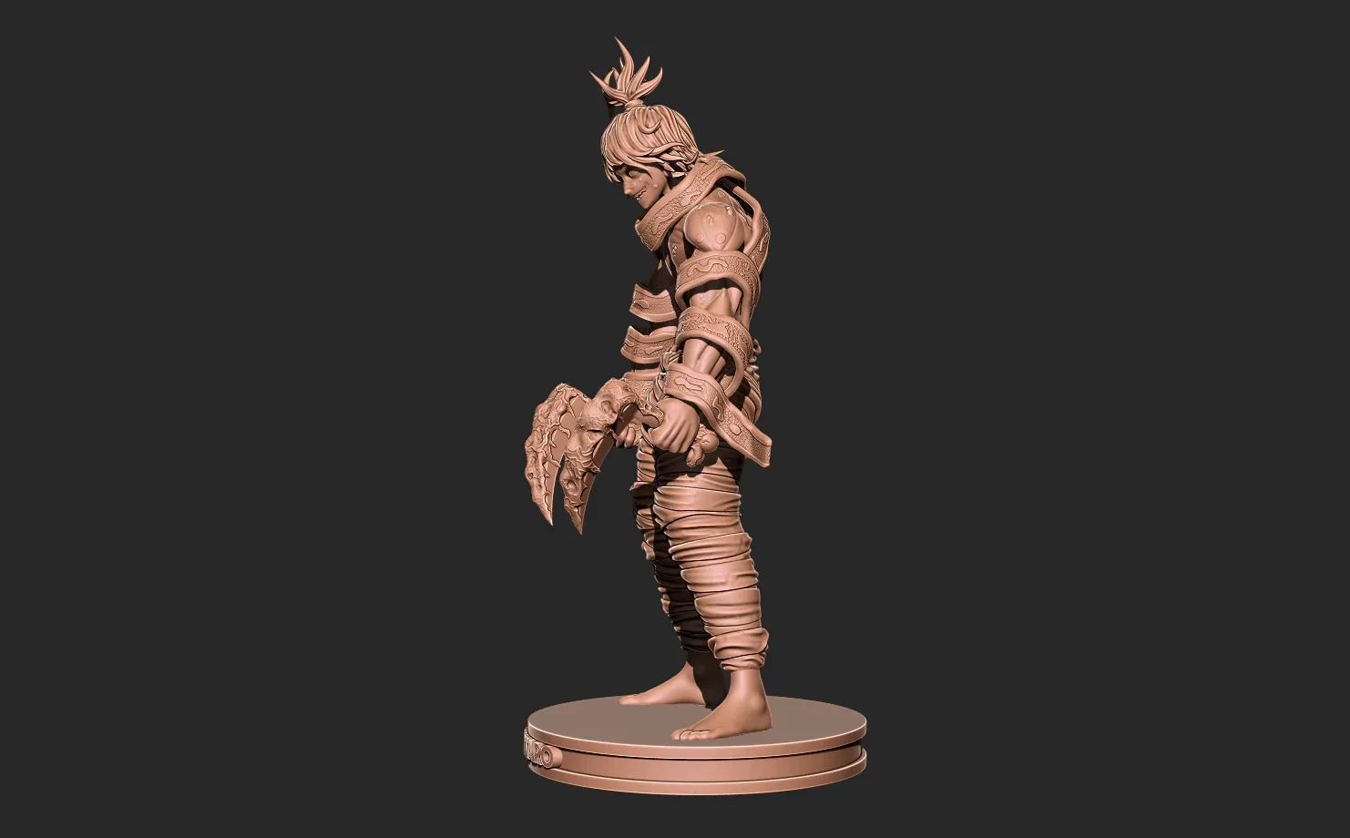 Demon slayer - gyutaro Upper rank 6 3D print model