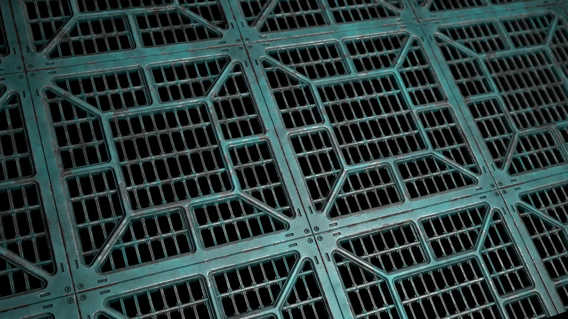 15 sci fi painted grating tiles