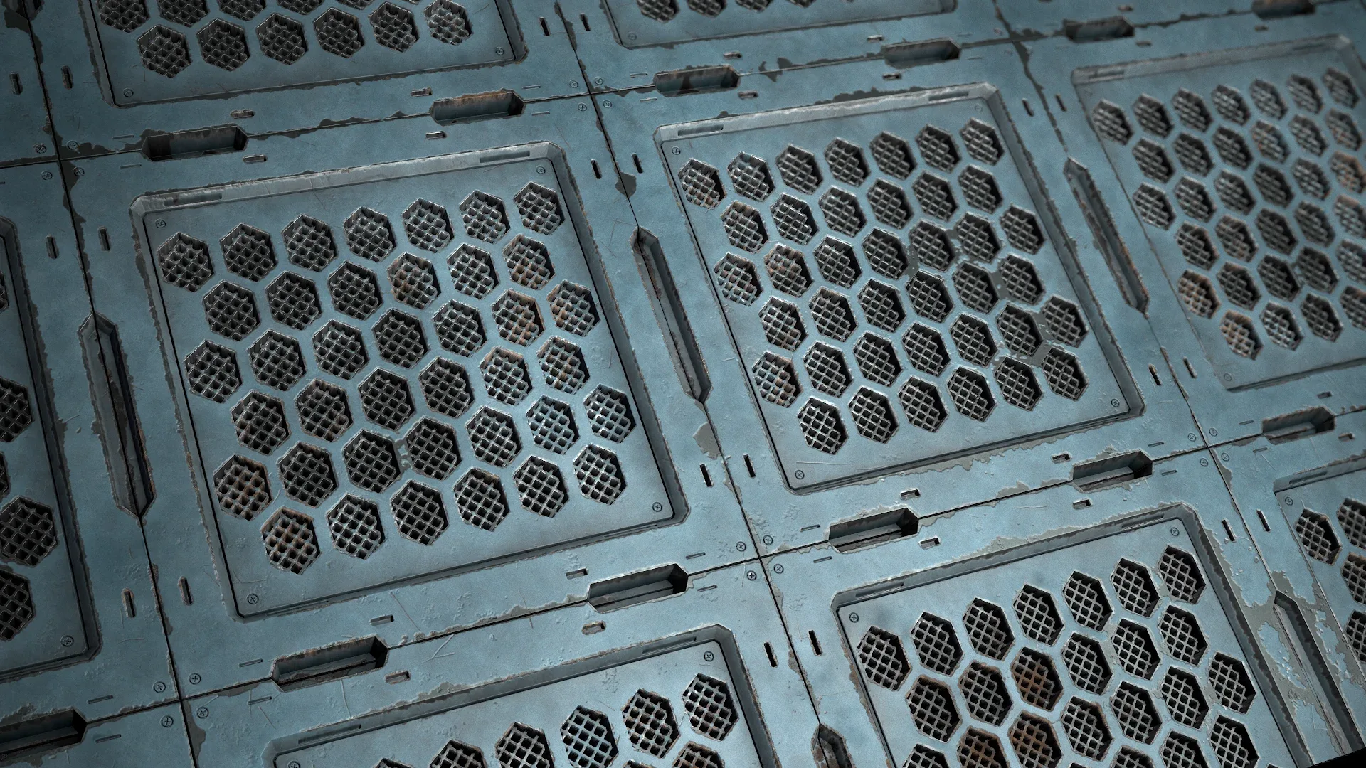 15 sci fi painted grating tiles