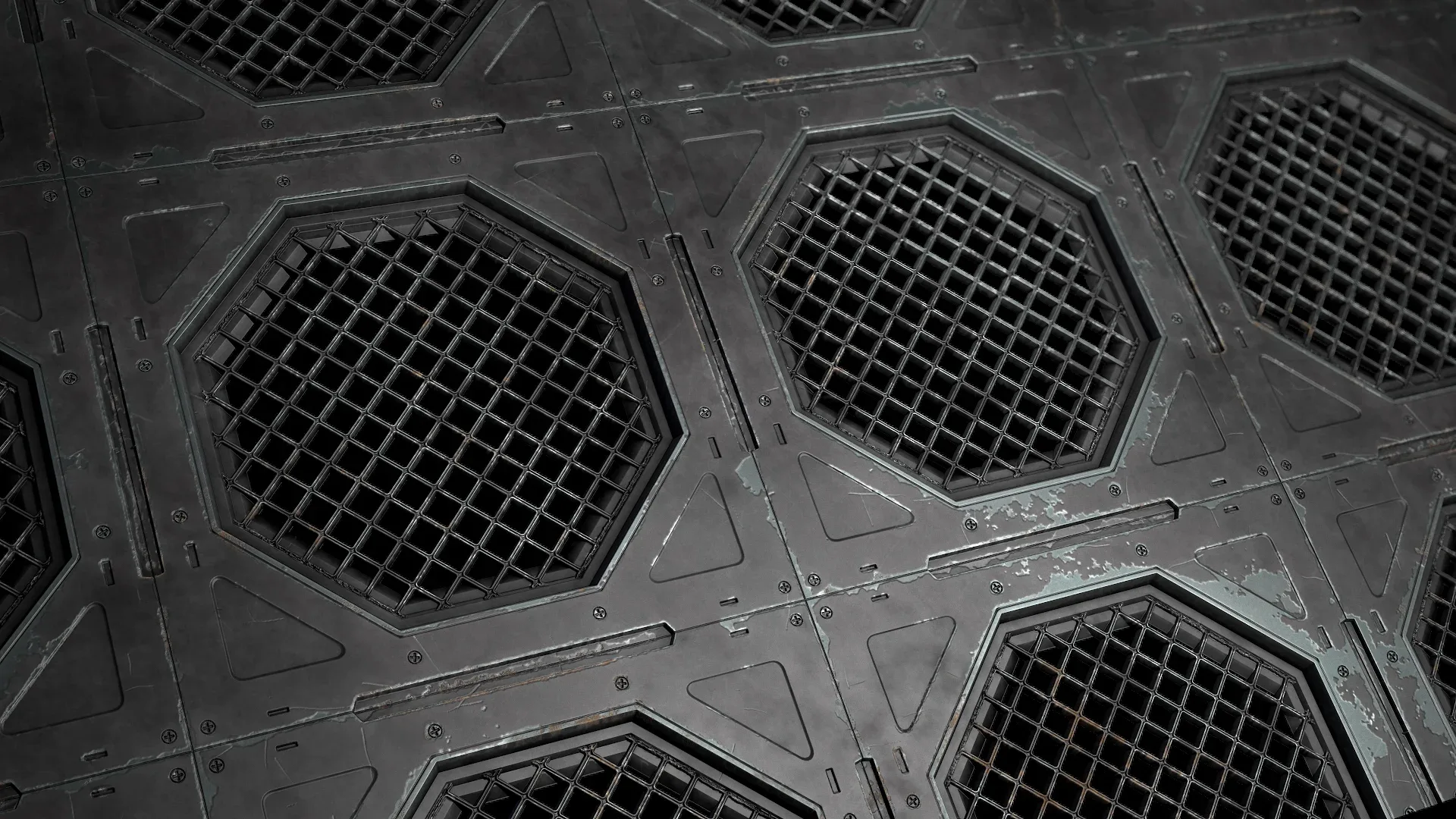 15 sci fi painted grating tiles