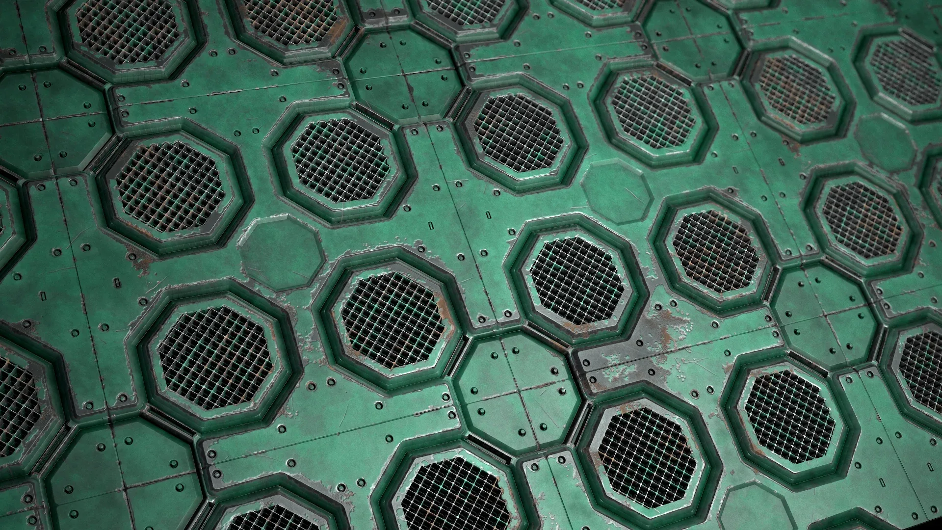 15 sci fi painted grating tiles