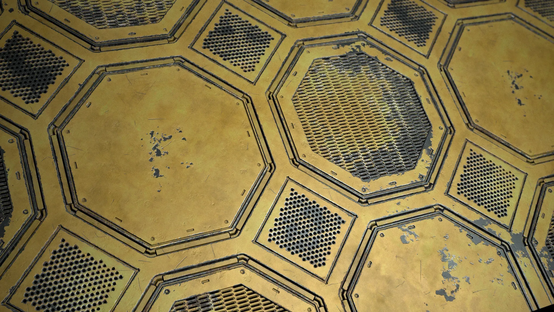 15 sci fi painted grating tiles