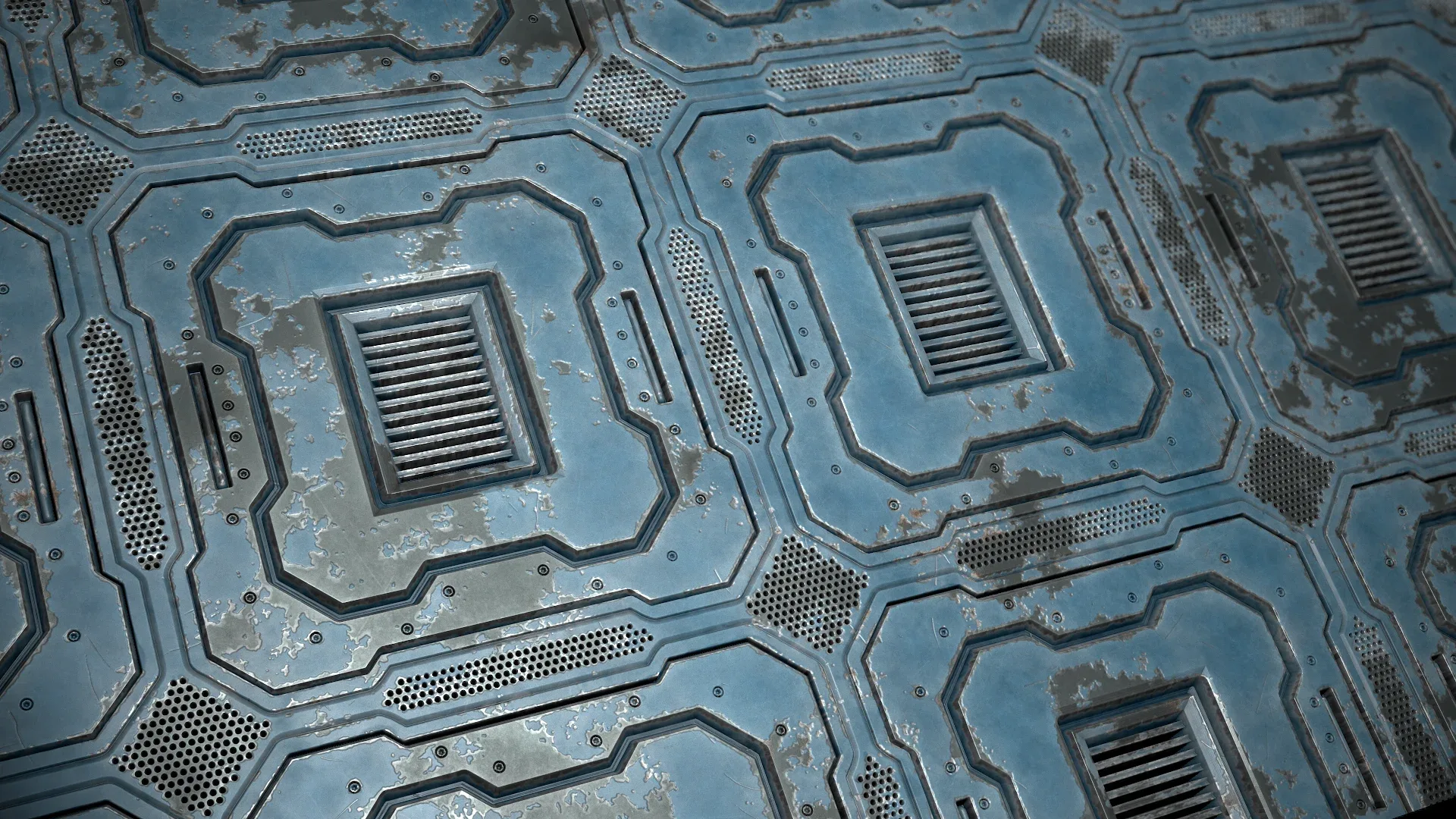 15 sci fi painted grating tiles